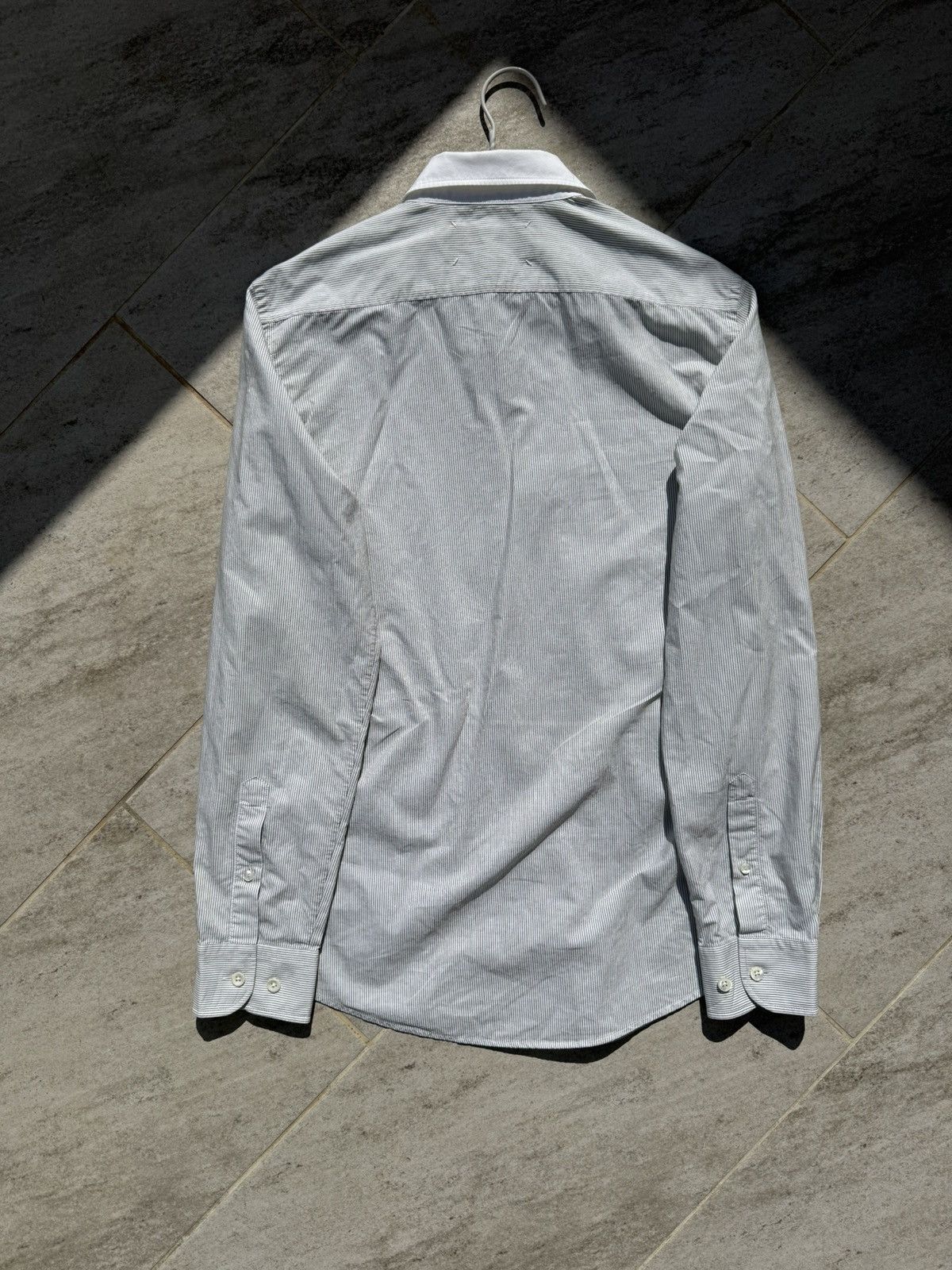 Maison Margiela Maison Margiela Slim Striped White Shirt Size US S / EU 44-46 / 1 - 2 Thumbnail