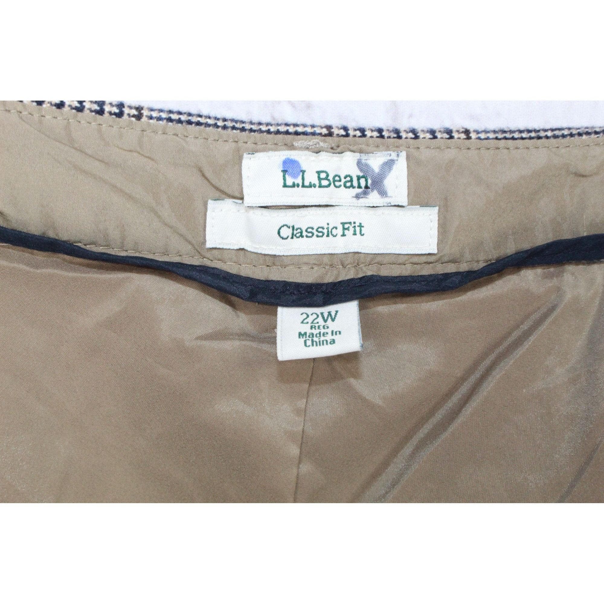 L.L. Bean LL Bean Women's Plaid Classic Fit Lined Career Dress Pants Size 22" - 7 Thumbnail