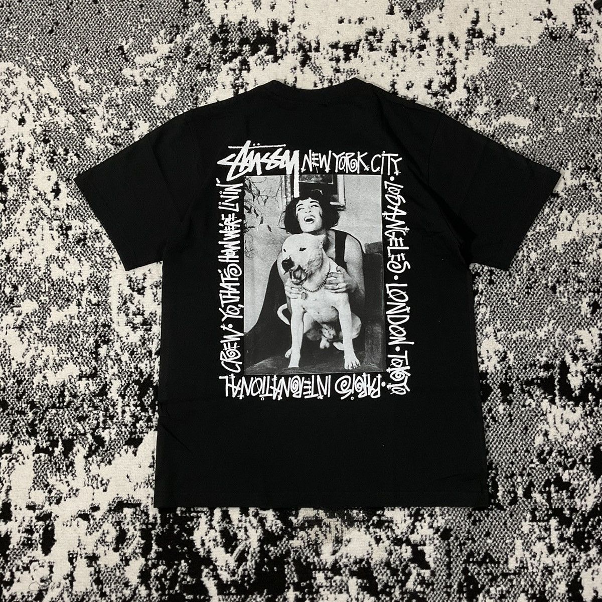 image of Stussy How We’Re Livin Pigment Dyed Tee In Black - M, Men's (Size Medium)