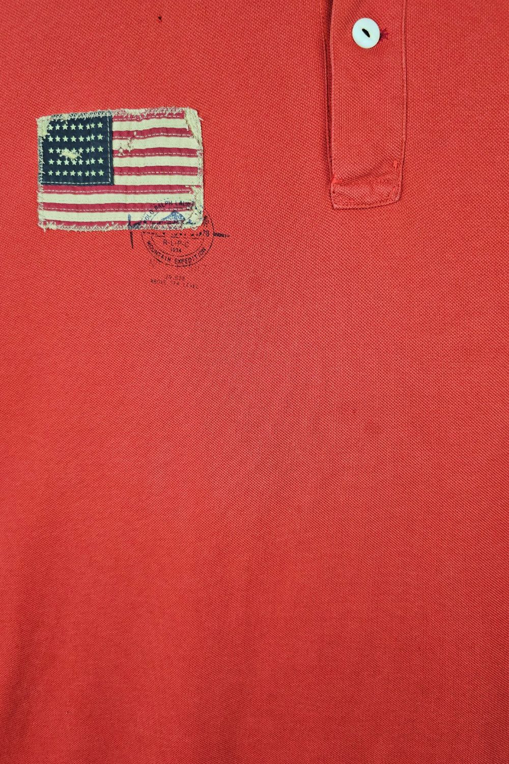 Polo Ralph Lauren PRL 3XB “Expedition / Kanji” Flag Patch Polo - Late 2000s Size US XXL / EU 58 / 5 - 6 Thumbnail