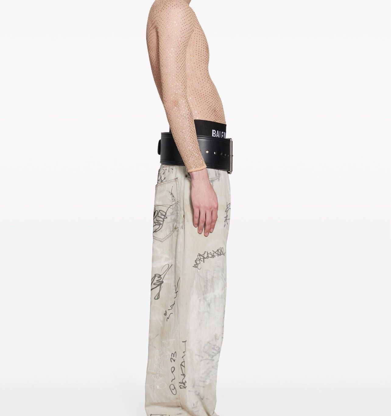 Balenciaga Balenciaga Force Leather Belt Size 40 - 10 Thumbnail