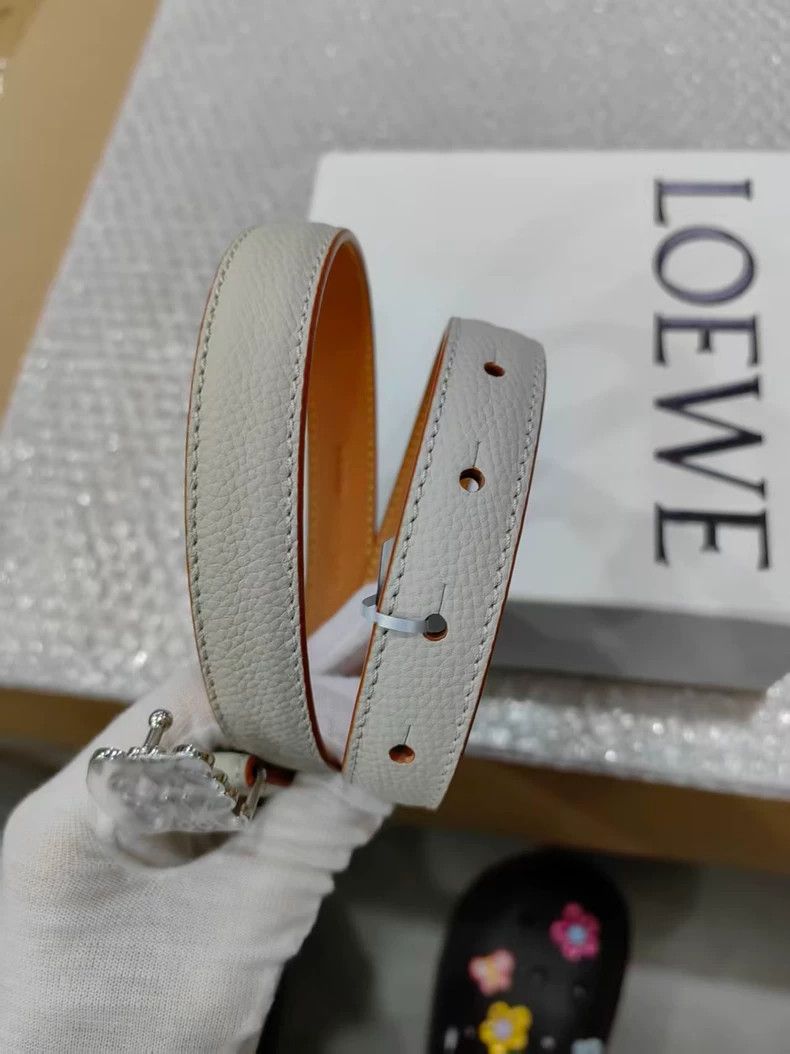 Loewe LOEWE size 65cm Cobblestone textured cowhide leather belt Size ONE SIZE - 4 Thumbnail