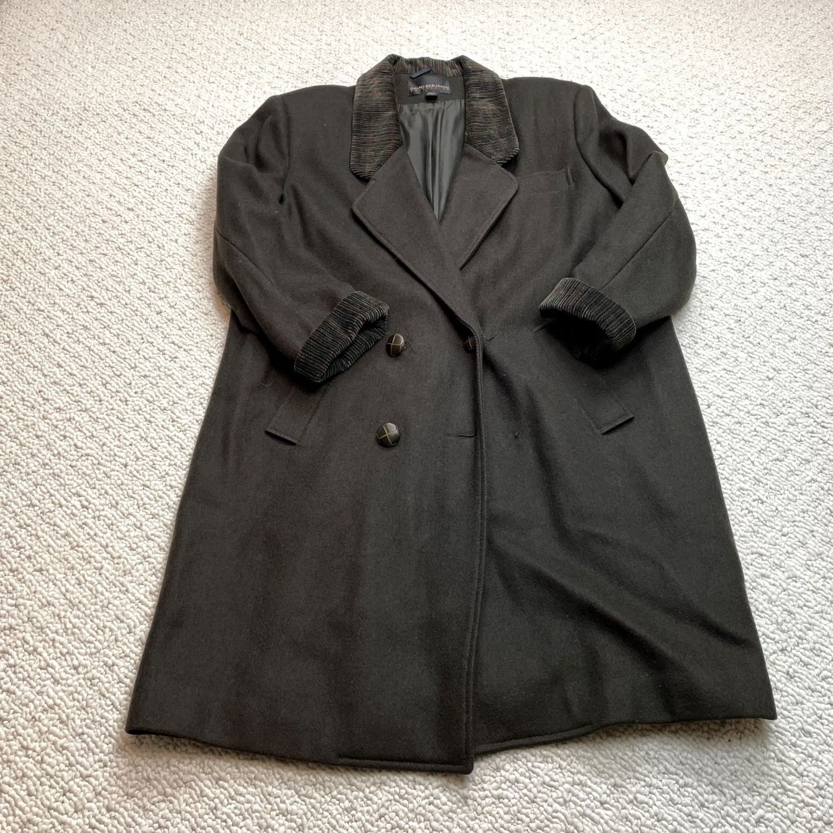 Vintage VINTAGE David Benjamin Overcoat Coat Jacket Womens Long Button Gray 100% Wool Solid Pockets Fall Womens Regular Size 12 Size XL / US 12-14 / IT 48-50 - 2 Thumbnail