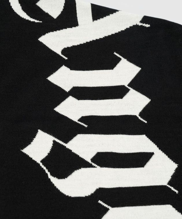 Palm Angels o1y1125 Size : OS / Logo Scarf in Black/White Size ONE SIZE - 3 Thumbnail
