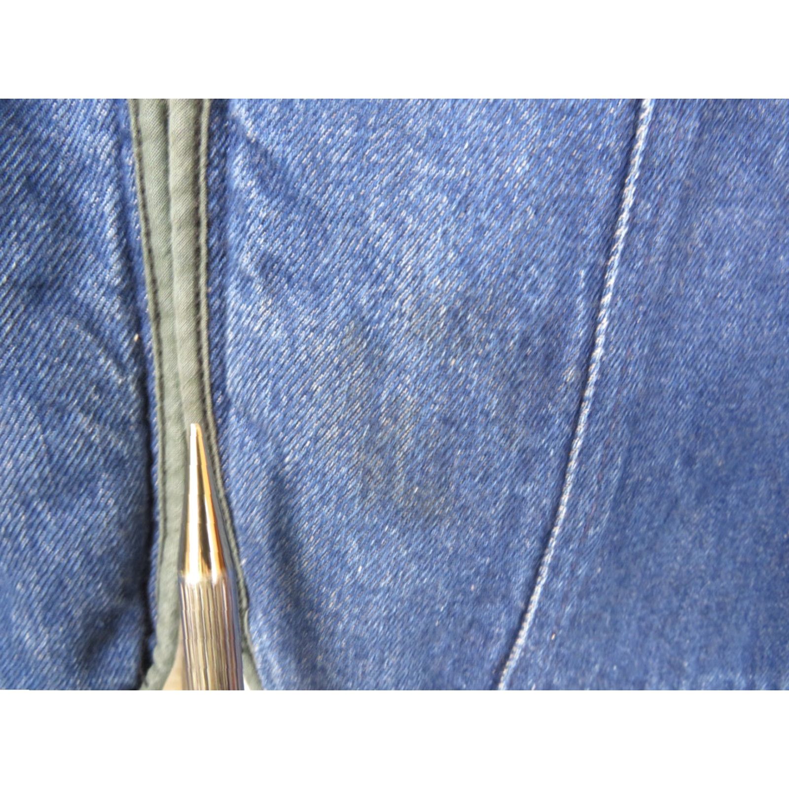 Denime VINTAGE 60's Sherpa Lined Denim Vest Abbot Talon Zipper Workwear Medium M Blue Quilted Mens Size US M / EU 48-50 / 2 - 6 Thumbnail