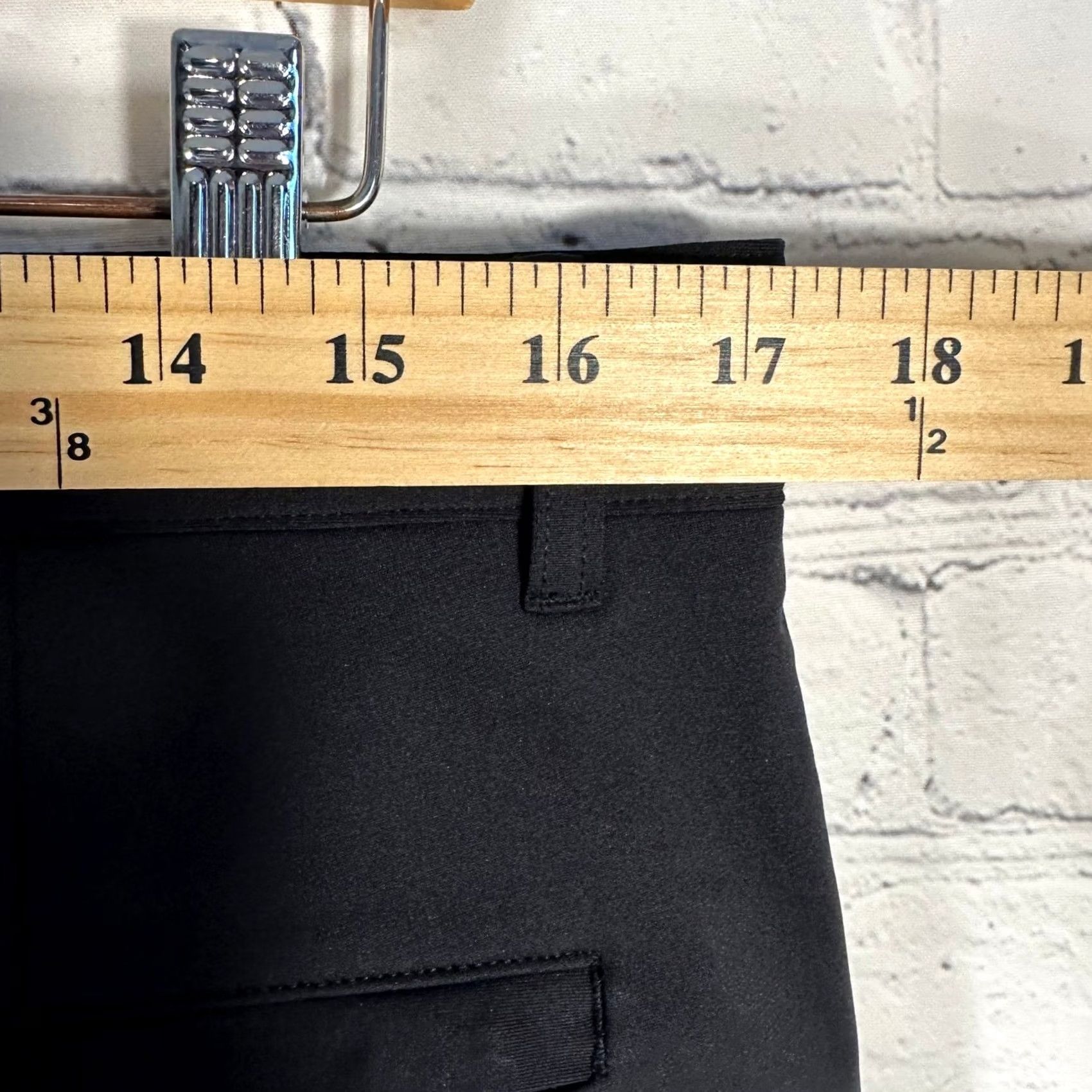 CO Collars & Co Maverick Performance Pants Mens 34x28 Black 4-Way Stretch Chino Slim Flat Front Workwear Travel Casual Size US 36 / EU 52 - 7 Thumbnail
