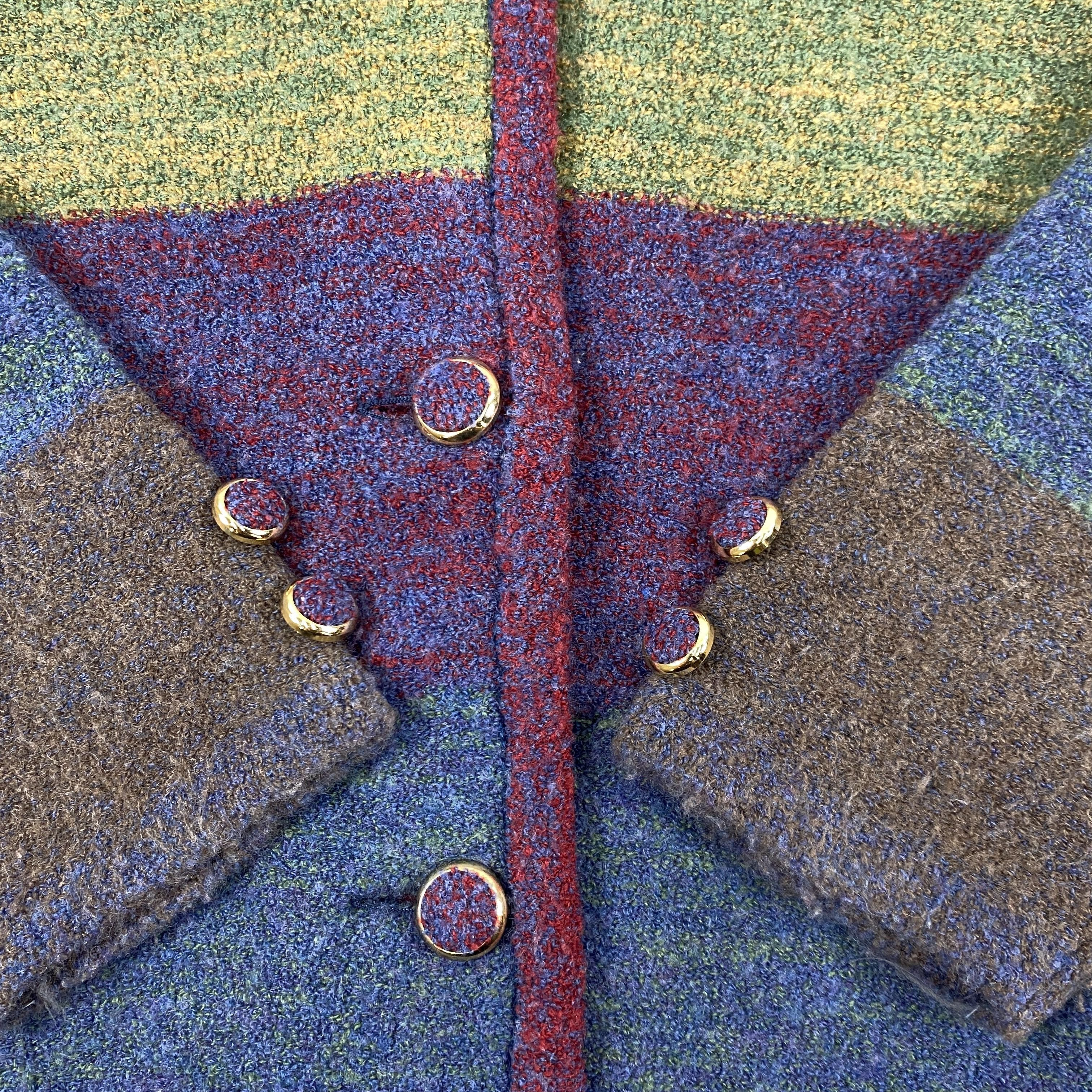 Japanese Brand Vintage Japanese Saint Joie Colourful Wool Jacket -J267 Size US M / EU 48-50 / 2 - 8 Thumbnail