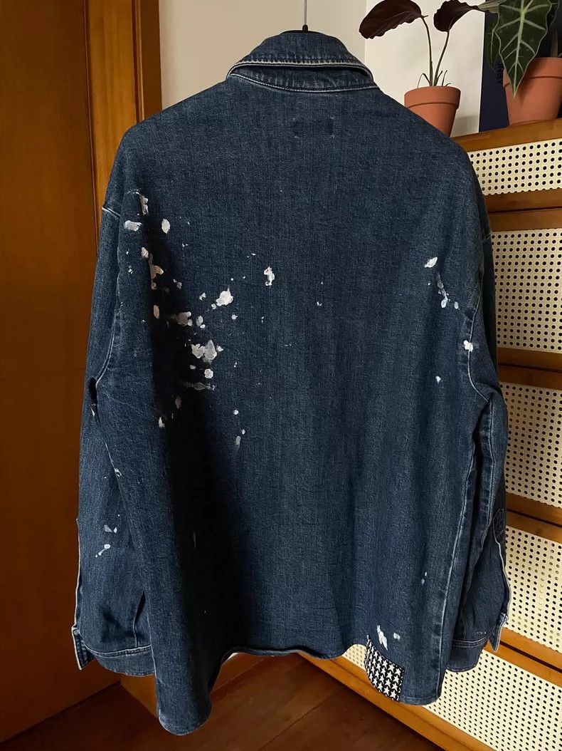 Raf Simons Raf simons Leather branded denim shirt jacket Size US XL / EU 56 / 4 - 2 Thumbnail