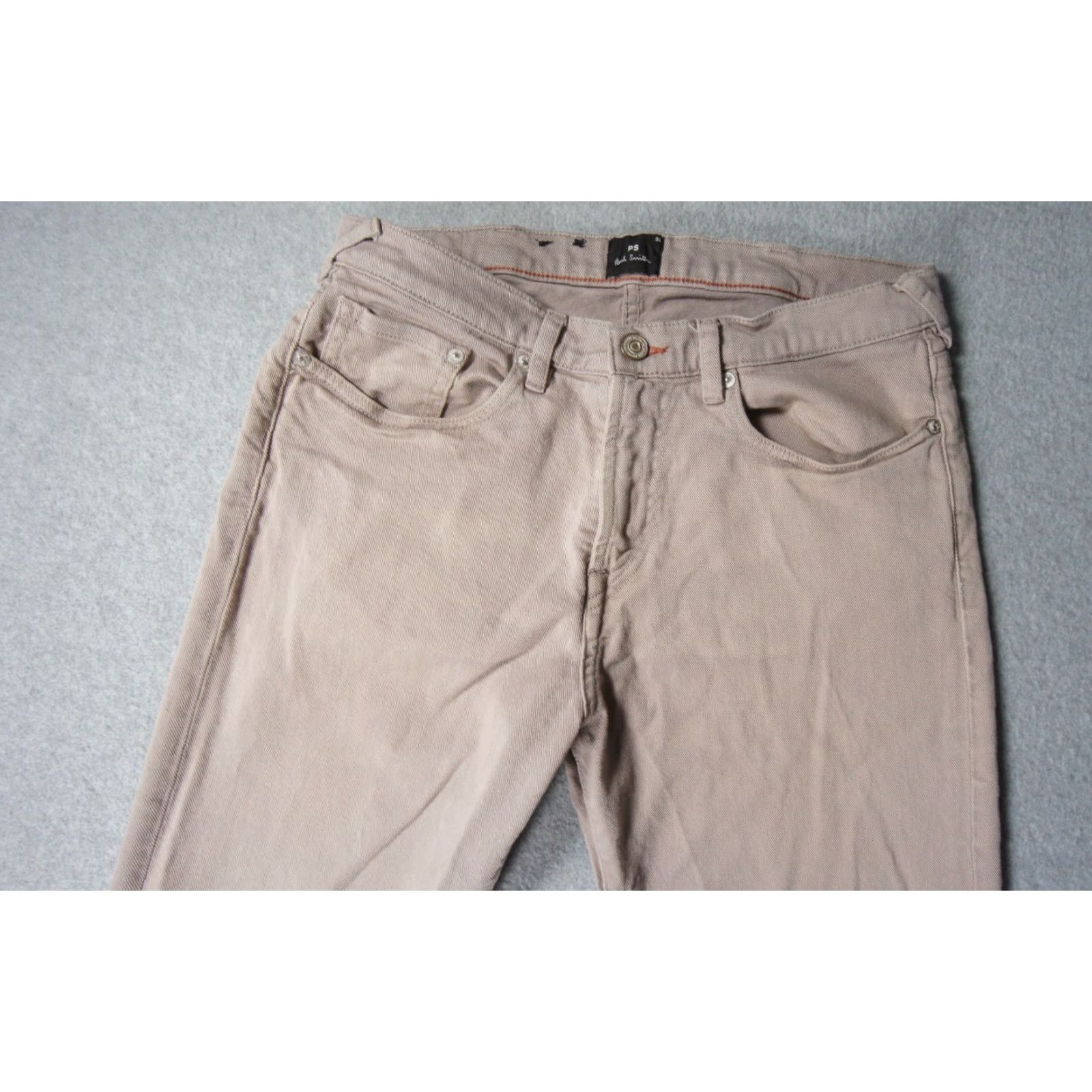 Paul Smith Paul Smith Jeans Mens 30x31 Beige Denim Tapered Fit Stretch Casual Adult Pants Size US 30 / EU 46 - 2 Thumbnail