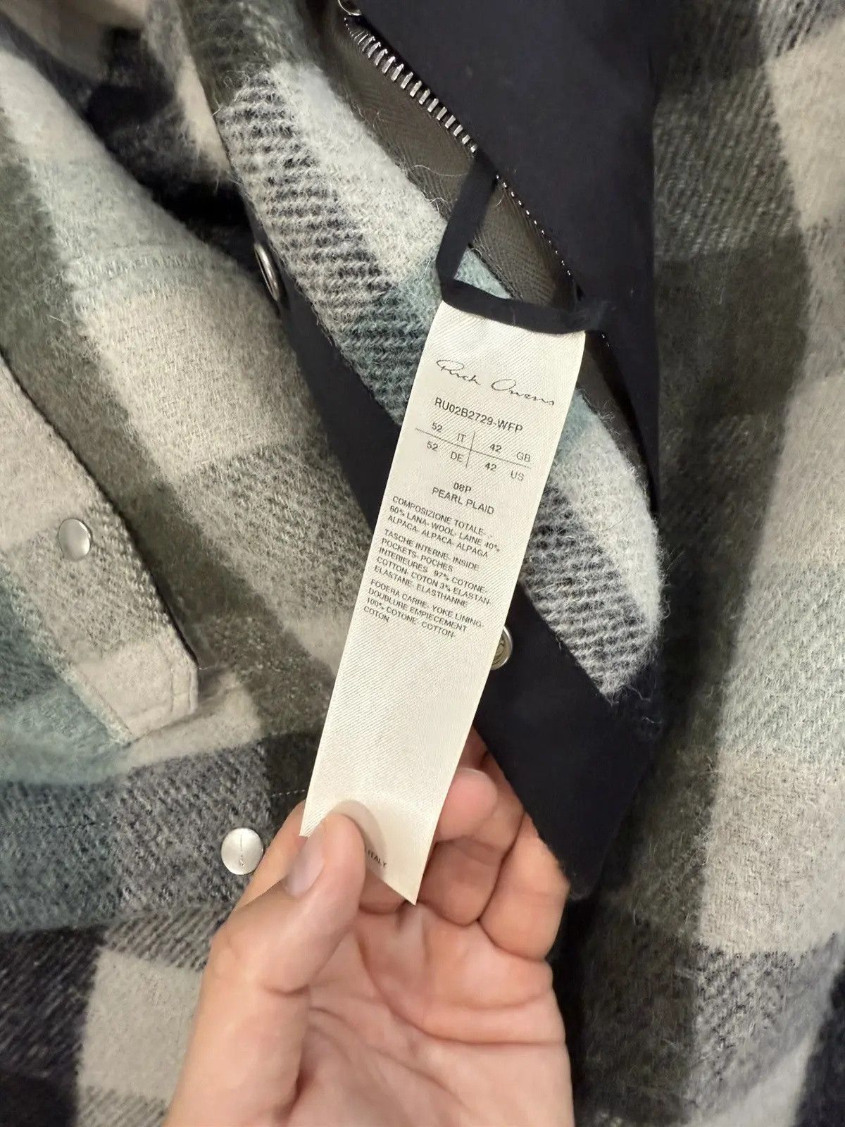 Rick Owens STROBE FW22 ALPACA OUTERSHIRT Size US L / EU 52-54 / 3 - 7 Thumbnail
