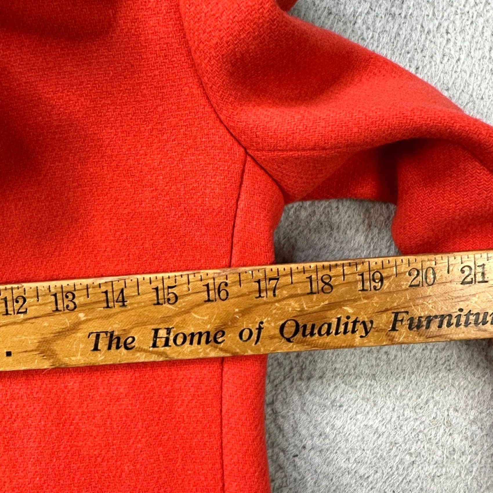 J.Crew J. Crew Stadium Cloth Pea Coat Womens Red Wool Blend Button Pocket Long Sleeve Short Coat Size S / US 4 / IT 40 - 7 Thumbnail