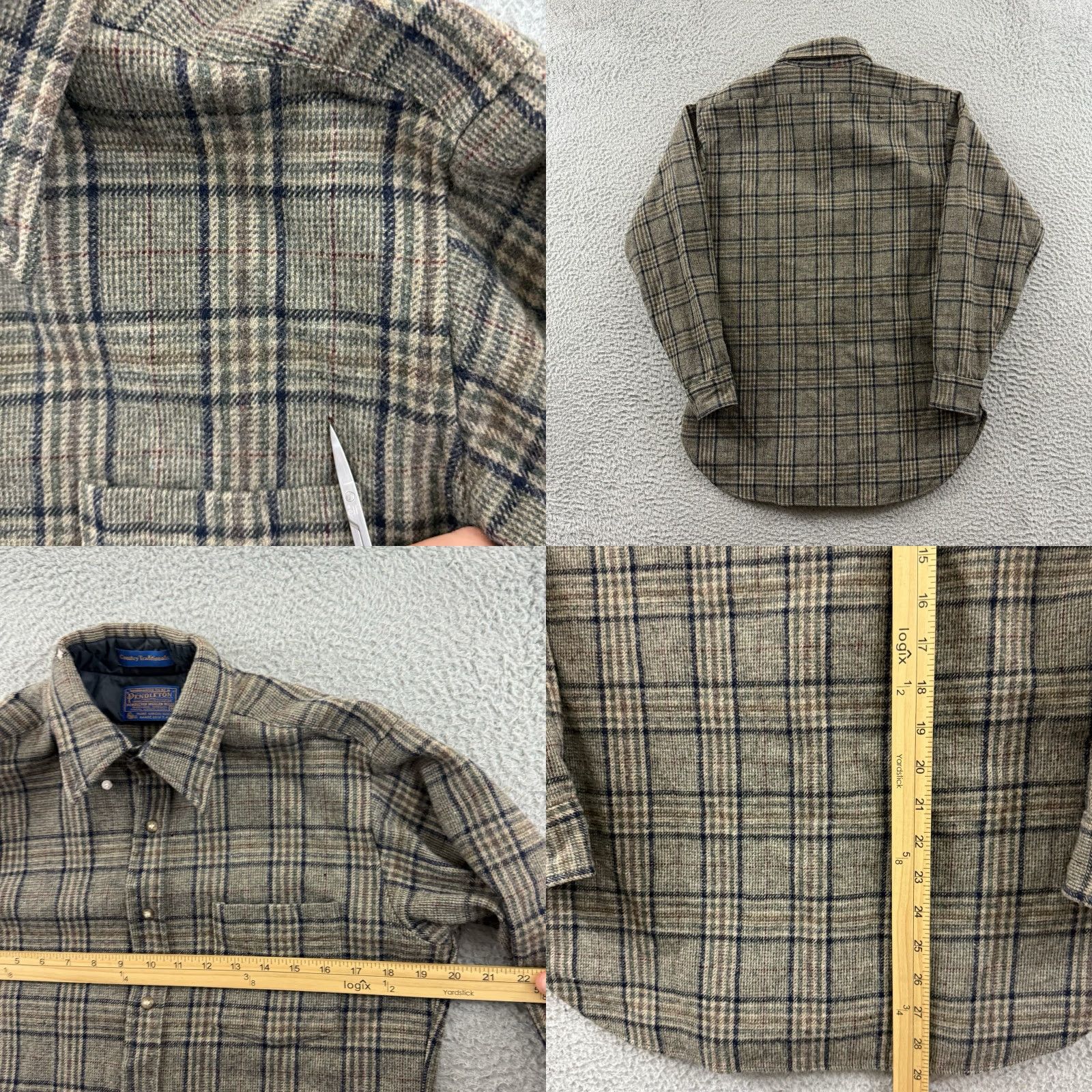 Pendleton VINTAGE Pendleton Shirt Mens Medium Brown Country Traditionals Wool Button Up Size US M / EU 48-50 / 2 - 8 Thumbnail