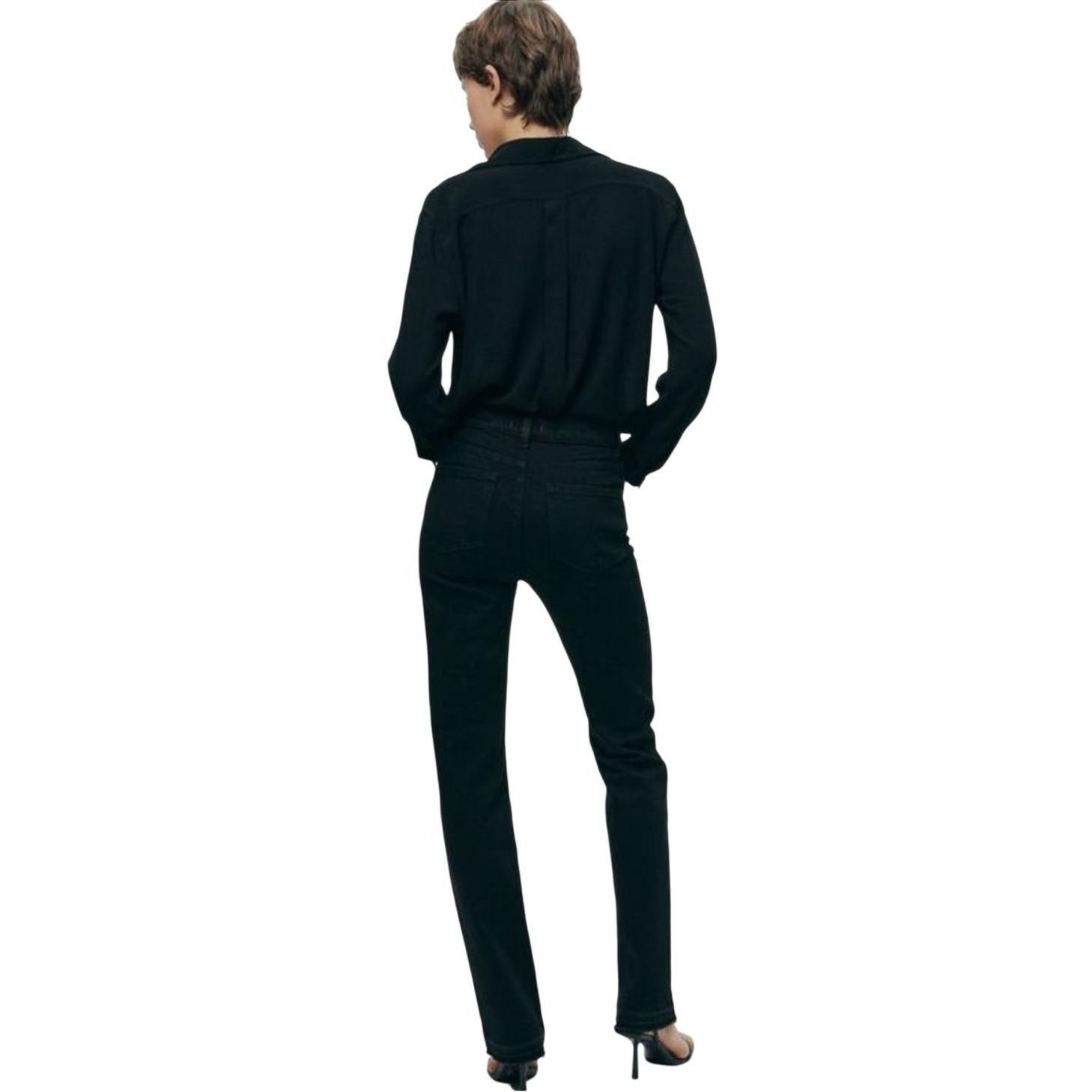 Zara NWT Zara The High Rise Slim Jeans in Black – Signature Denim Size 26" / US 2 / IT 38 - 5 Thumbnail