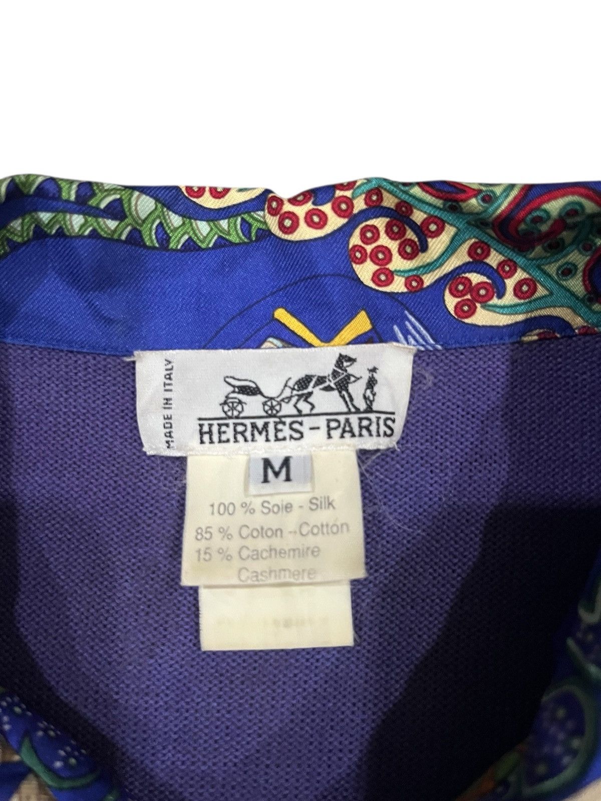Hermes Hermès “Grands Fonds” Silk Knit Sweater/Polo – Margiela Era Size US M / EU 48-50 / 2 - 5 Thumbnail