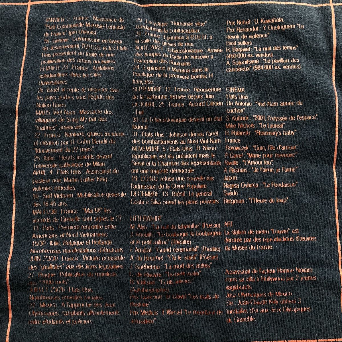 Vintage Vtg Agnès b. 1968 Chronology Graphic Tee Hanes Beefy-T Large Size US L / EU 52-54 / 3 - 5 Thumbnail