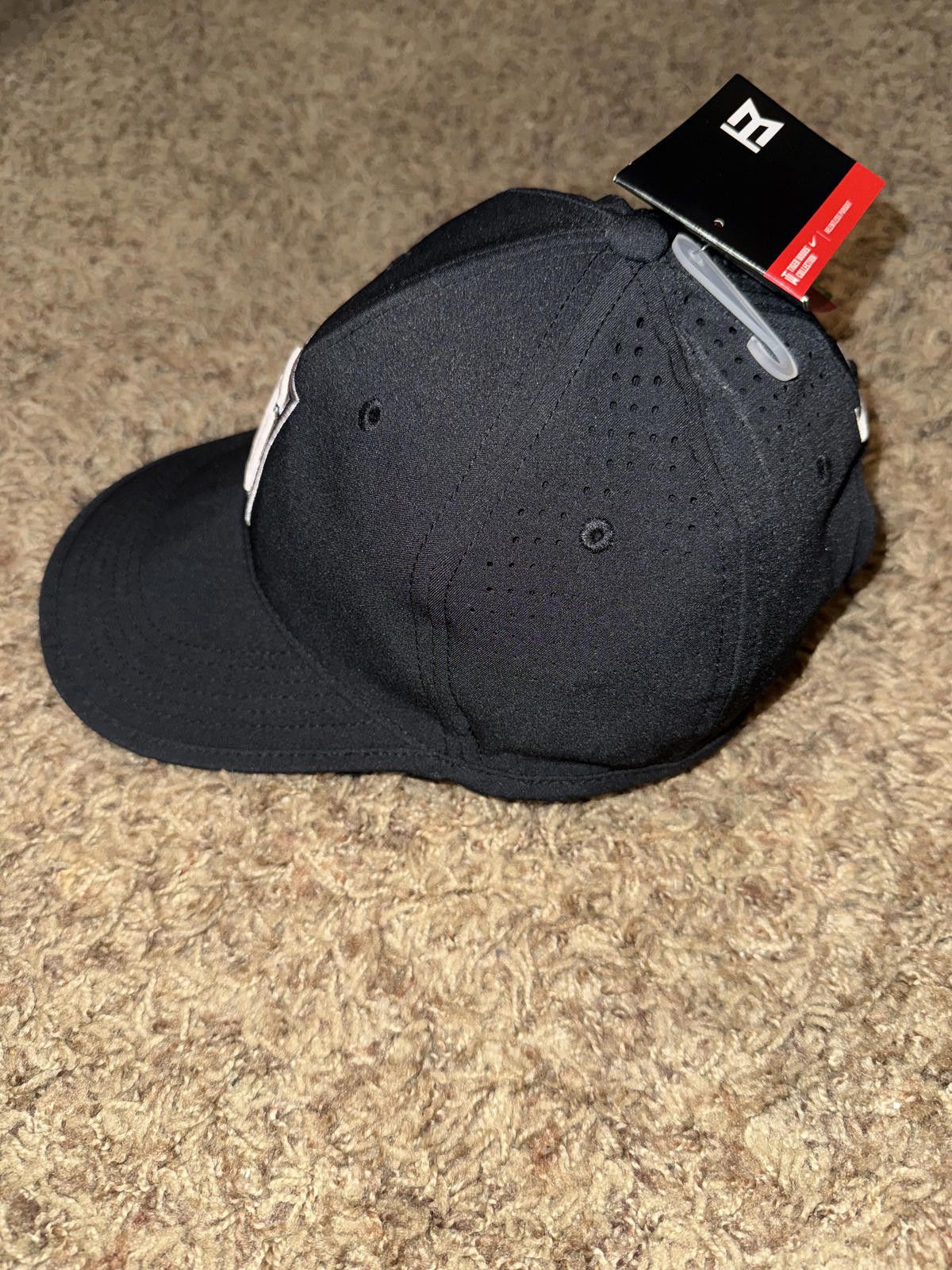 Nike Nike Golf Tiger Woods Embroidered Logo Dark Blue Aerobill Hat Size ONE SIZE - 3 Thumbnail