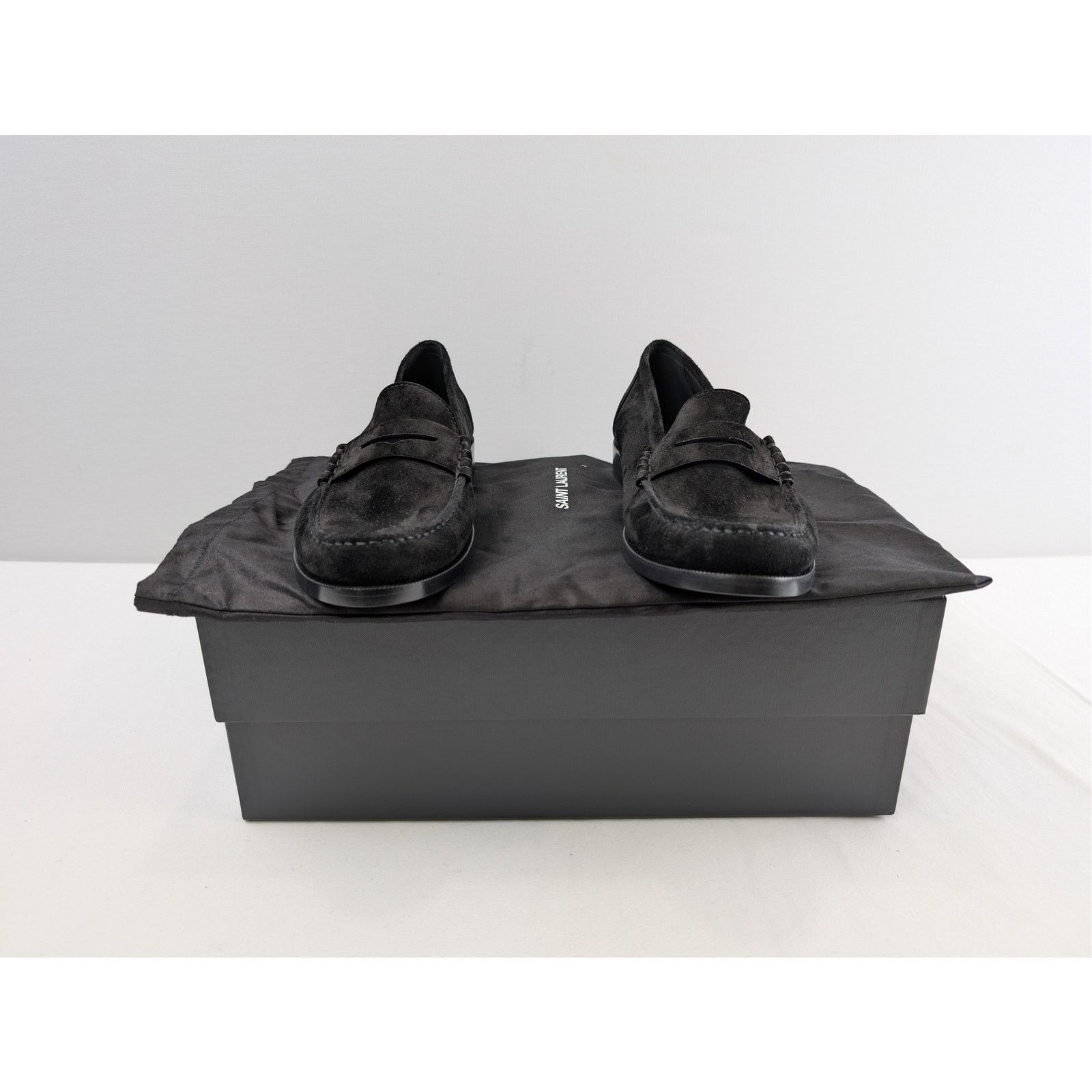 Saint Laurent Paris o1rshd1 Suede Loafers Shoe Boots in Black Size US 8.5 / EU 41-42 - 13 Thumbnail