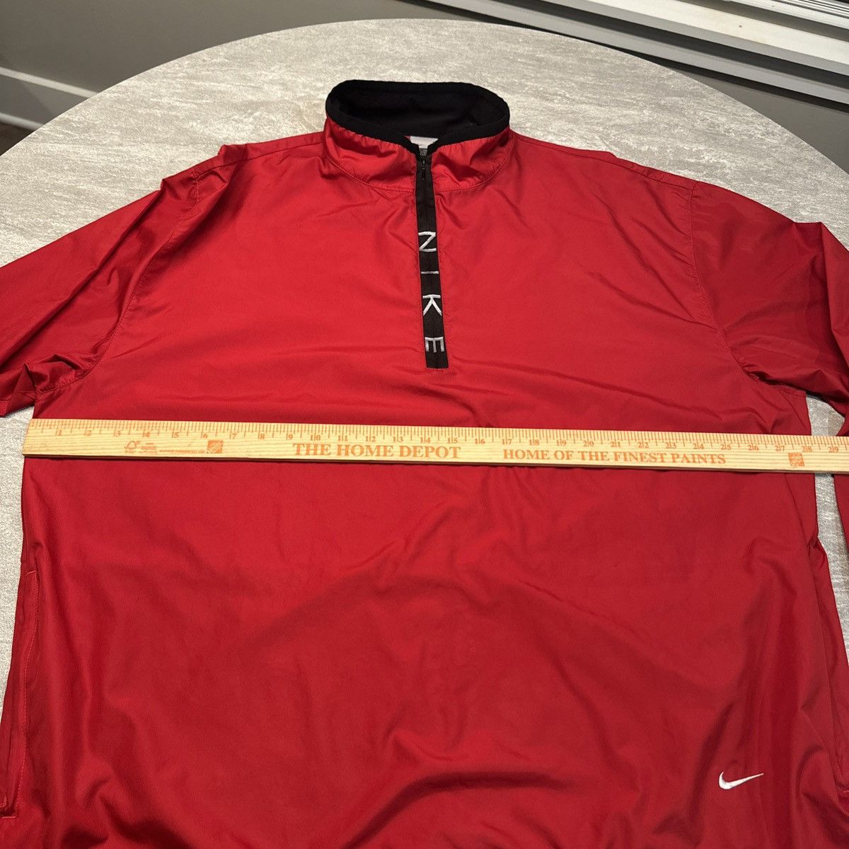 Nike × Vintage Vintage Nike Quarter Zip Windbreaker Red Anorak Lightweight Size US XXL / EU 58 / 5 - 7 Thumbnail