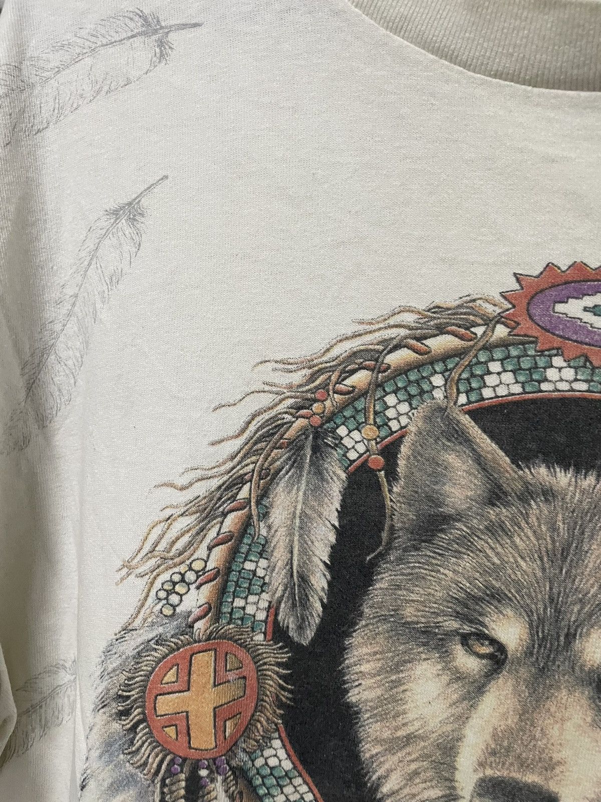 Vintage Vintage 1993 3D Emblem Made in USA Wolf Animal Tee All Over Size US L / EU 52-54 / 3 - 7 Thumbnail