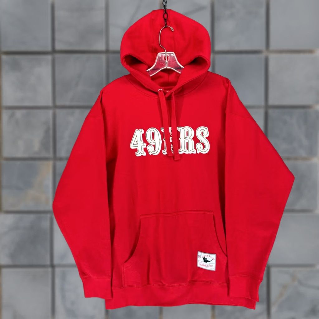 Mitchell & Ness Mitchell & Ness San Francisco 49ers Hoodie Mens XL Red NFL Throwbacks Graphic Print Size US XL / EU 56 / 4 - 1 Thumbnail