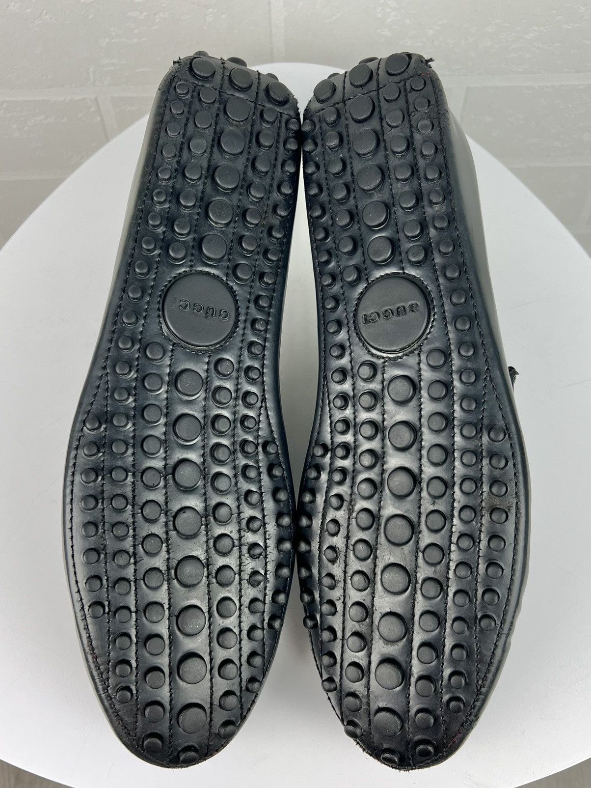 Gucci GUCCI Loafers Leather Drivers Shoes HORSEBIT Buckle GG Navy Size US 8.5 / EU 41-42 - 12 Thumbnail