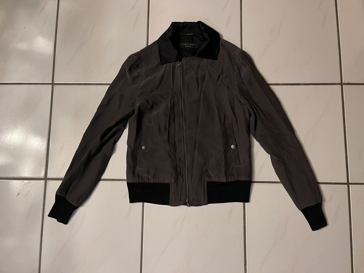 Rag Bone Jacket Women's Size Zip New York Silk - Main Image