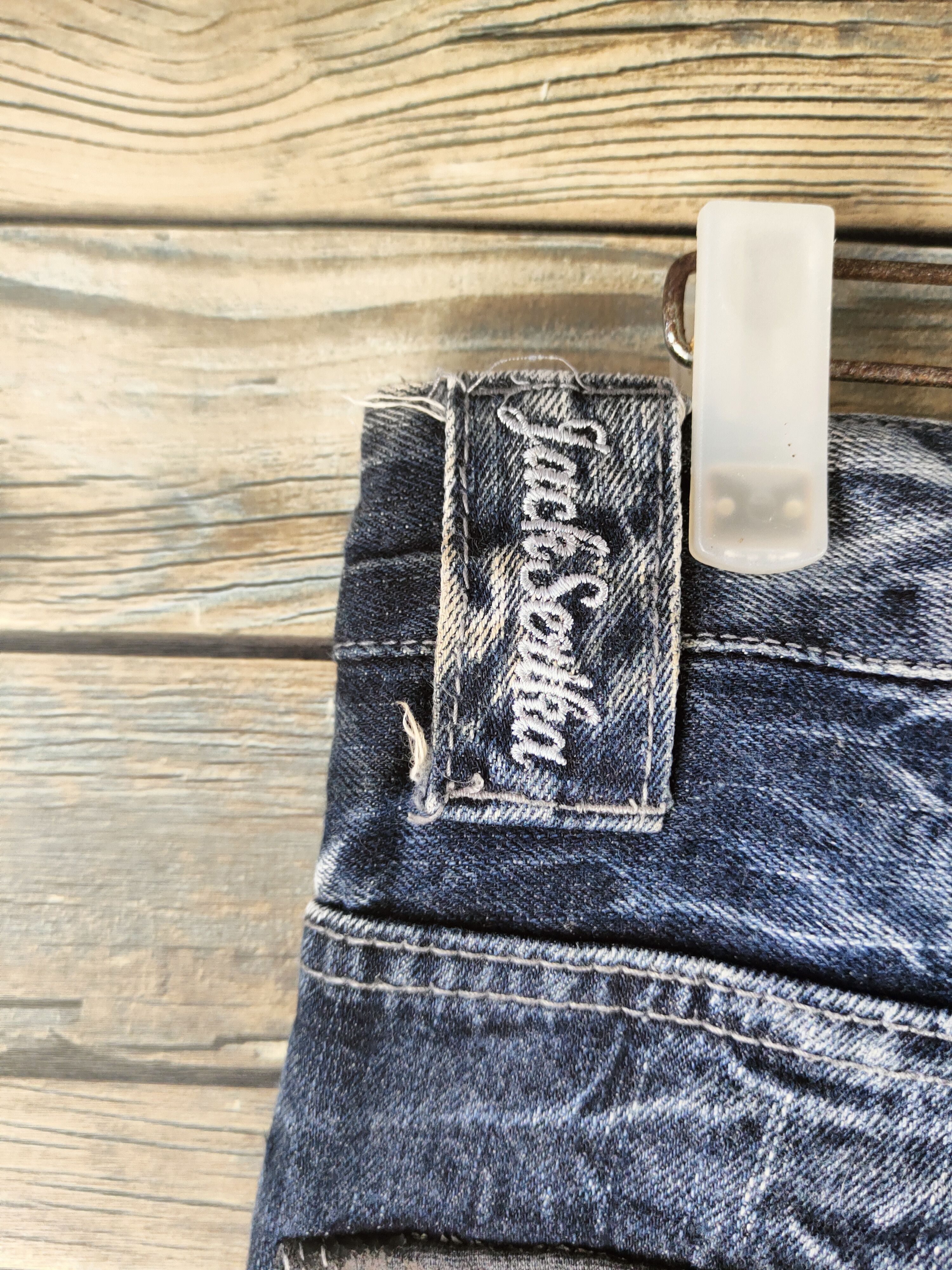 Japanese Brand DL Jack Serika Dark Blue Patched Denim Jeans #46-830 Size US 32 / EU 48 - 8 Thumbnail