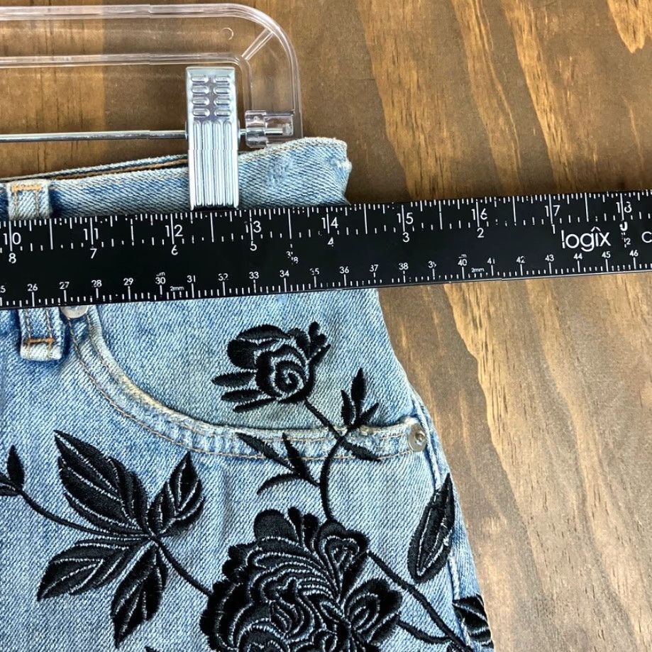 Rag & Bone Rag & Bone Womens Skirt Blue Denim Embroidered Mini Distressed 26 Casual Party/Cocktail Travel Size 26" / US 2 / IT 38 - 6 Thumbnail