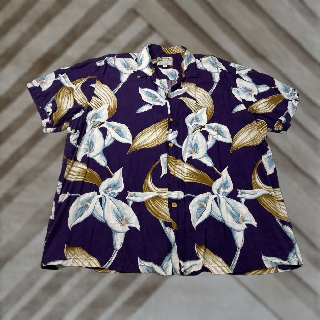Paradise Found VINTAGE Paradise Found Hawaiian Shirt Men XL Purple Floral Paradise Found Shirt Hawaiian Retro Tropical All Seasons Lightweight Button-Up M EN? Size US XL / EU 56 / 4 - 1 Thumbnail