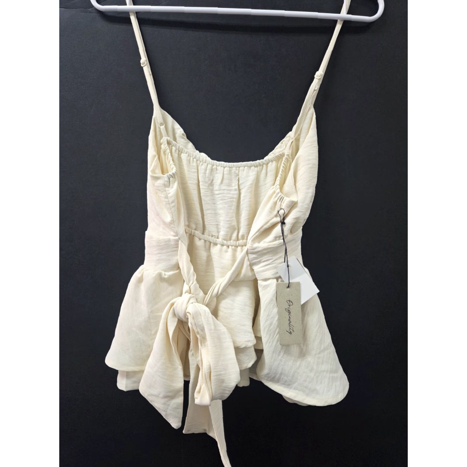Vintage NWT la la land Top Ivory M Round Neck Pullover String Ruffle Cowboy Theme Casual Travel Party Womens Size M / US 6-8 / IT 42-44 - 4 Thumbnail