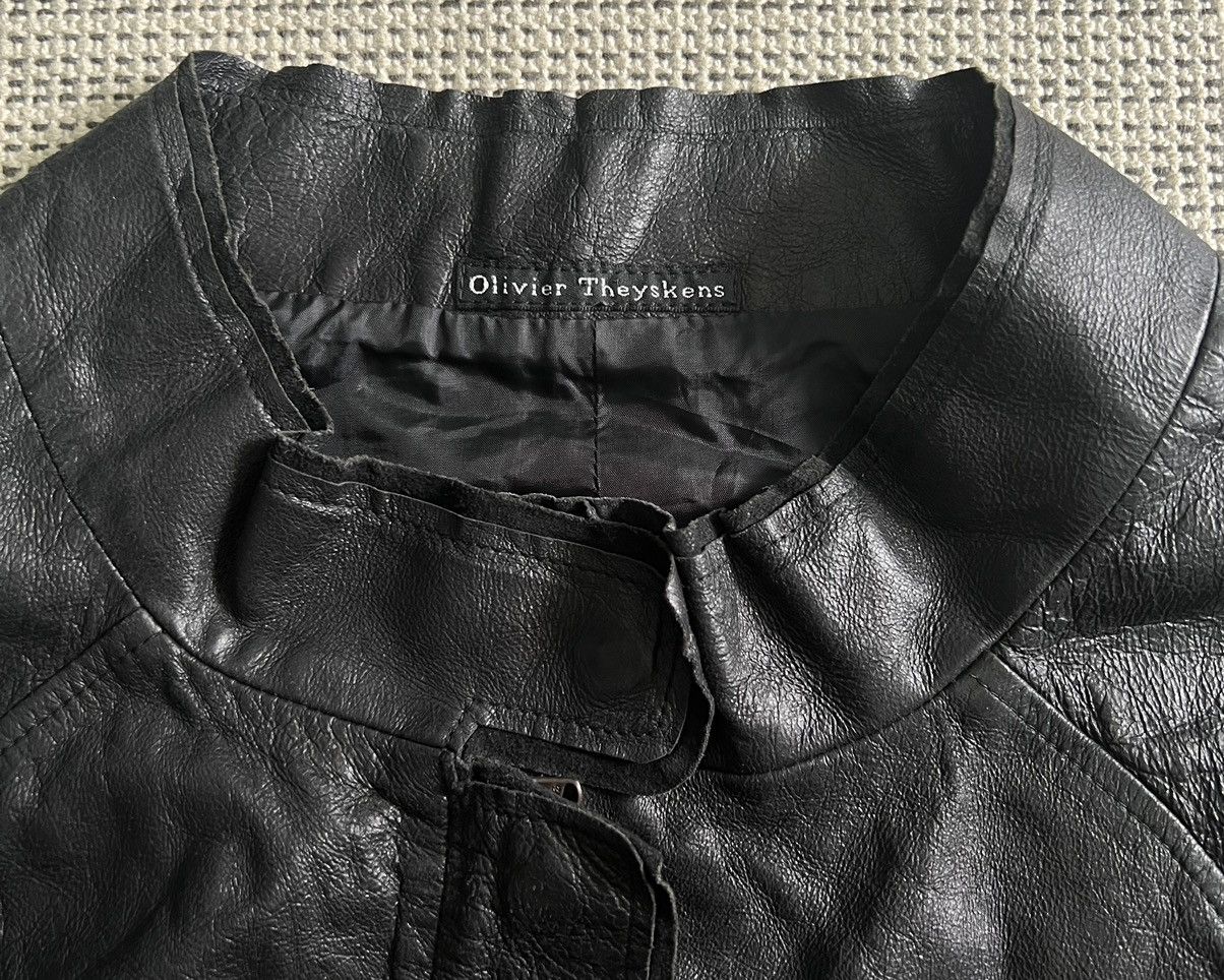 Olivier Theyskens Olivier Theyskens Leather Cropped Moto Jacket Size M / US 6-8 / IT 42-44 - 6 Thumbnail