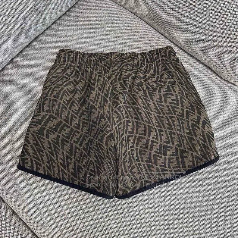 Fendi Fendi Elastic drawstring full print logo shorts Size US 36 / EU 52 - 2 Thumbnail