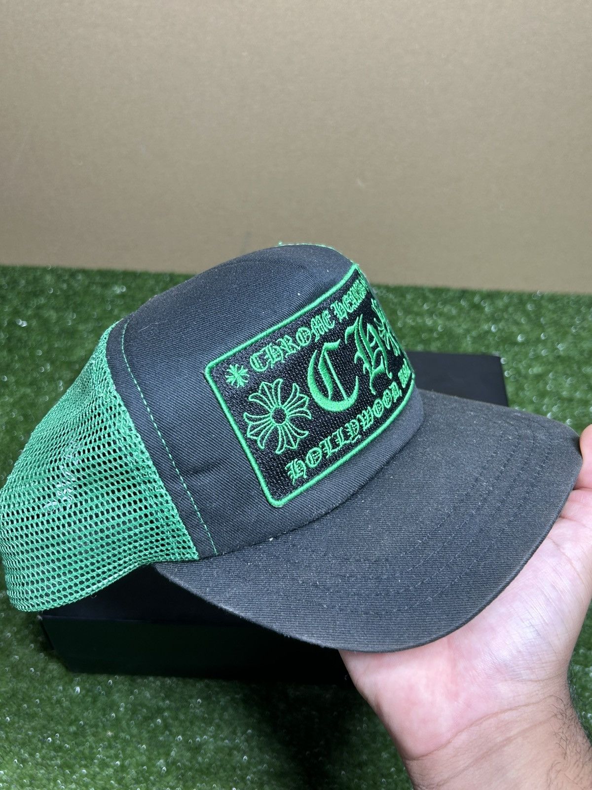 Chrome Hearts Chrome hearts Hollywood trucker black green Size ONE SIZE - 3 Thumbnail