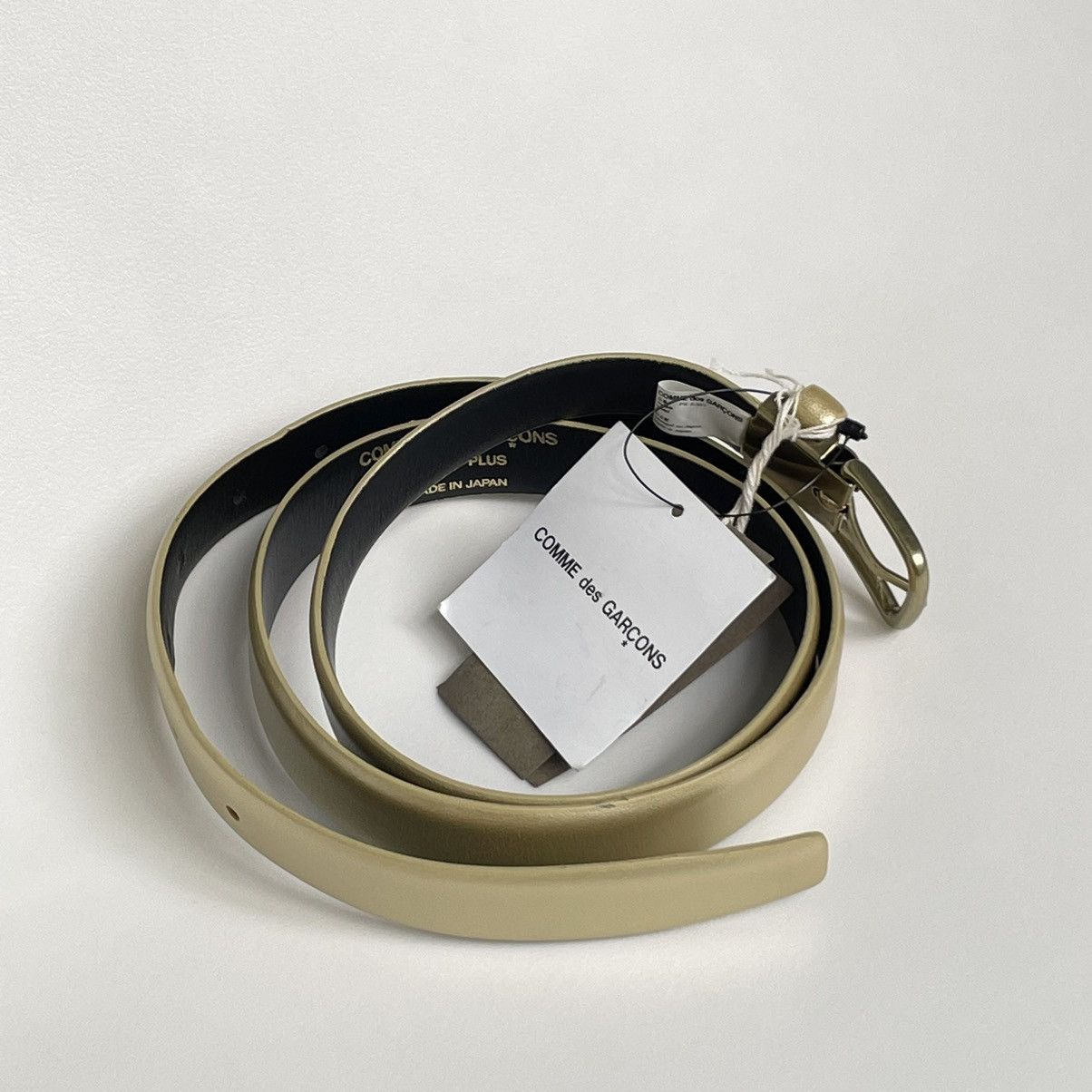 Comme des Garcons 2.5cm Gold Leather Belt Size 32 - 6 Thumbnail