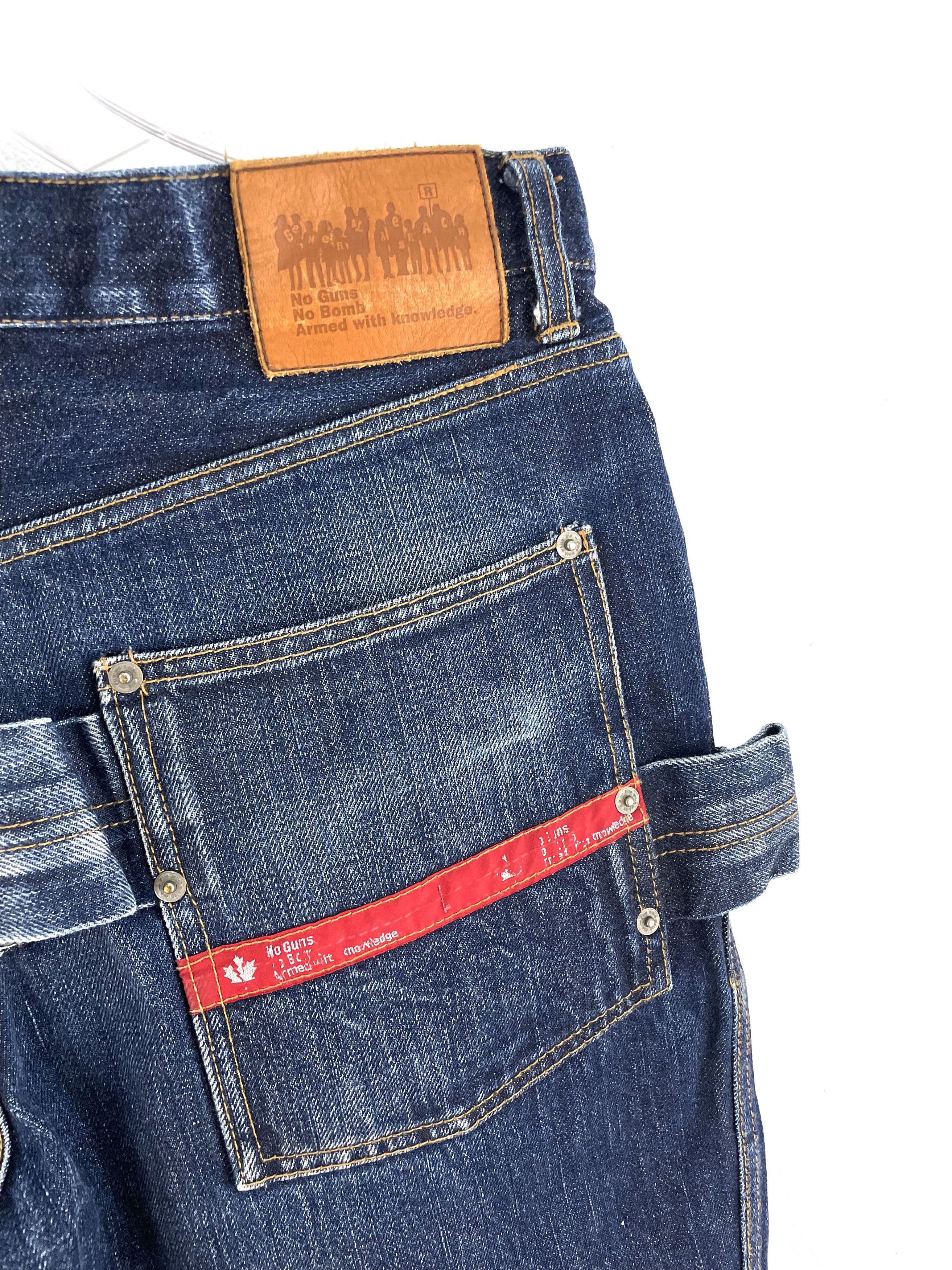 General Research 2005 No Guns No Bomb Armed With Knowledge Denim Size US 30 / EU 46 - 3 Thumbnail