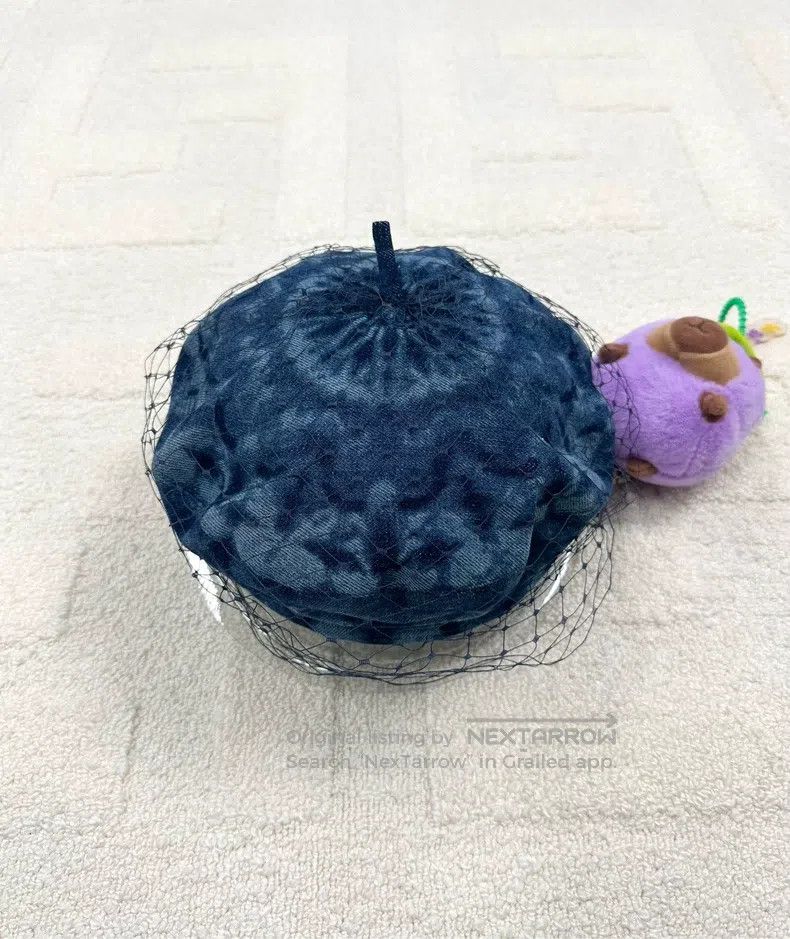 Dior Dior Size57 Blue denim mesh beret Size ONE SIZE - 1 Thumbnail