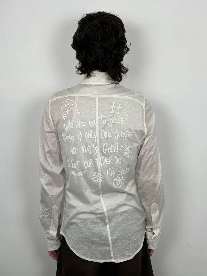 Dsquared2 AW2005 Dsquared2 White God Judgement Transparent Shirt Size US M / EU 48-50 / 2 - 4 Thumbnail