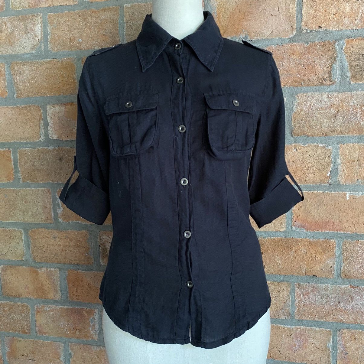 Japanese Brand G.O.A Vintage Black Shirt with Front Pockets Size M / US 6-8 / IT 42-44 - 20 Thumbnail