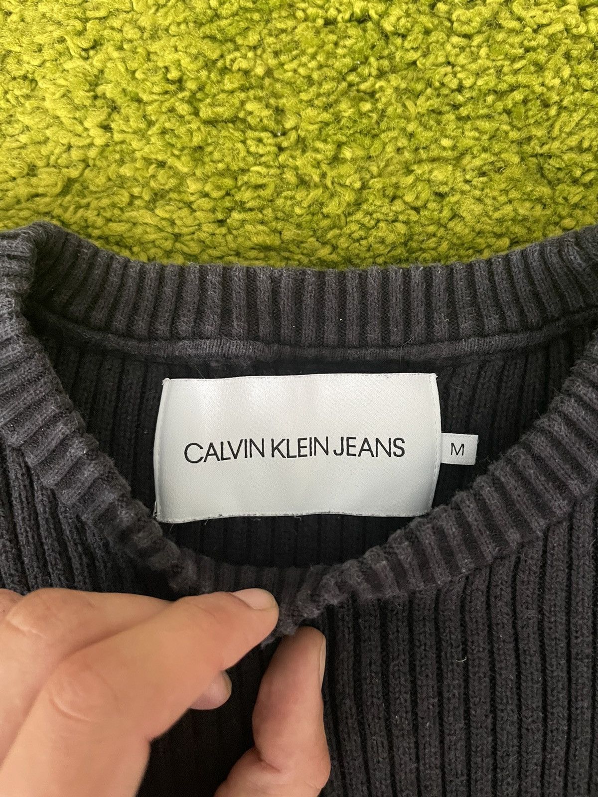 Calvin Klein × Designer Calvin Klein avant garde Y2K ribbed knit washed sweater Size US M / EU 48-50 / 2 - 5 Thumbnail