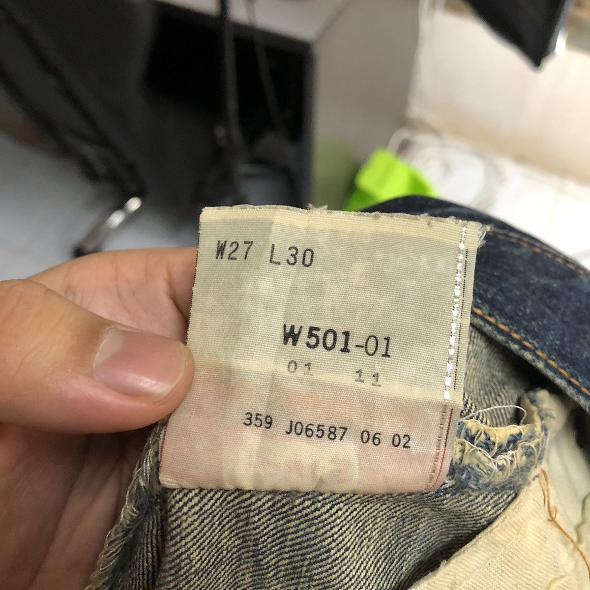 Levi's 501 Levis faded vintage Denim Pants #A2156 Size US 27 - 20 Thumbnail
