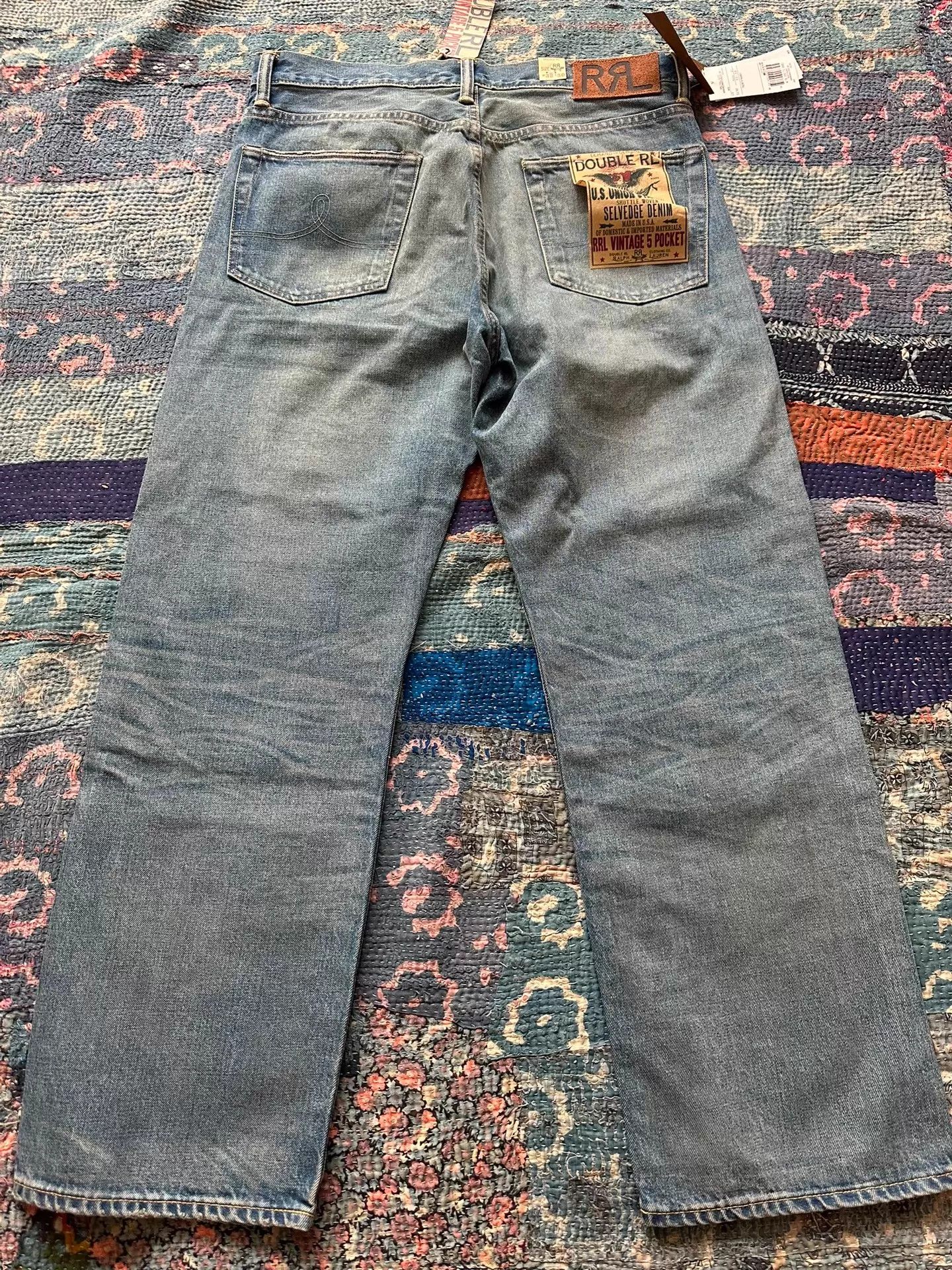 RRL Ralph Lauren RRL Patched Vintage Wash Jeans 32x30 Size US 32 / EU 48 - 3 Thumbnail