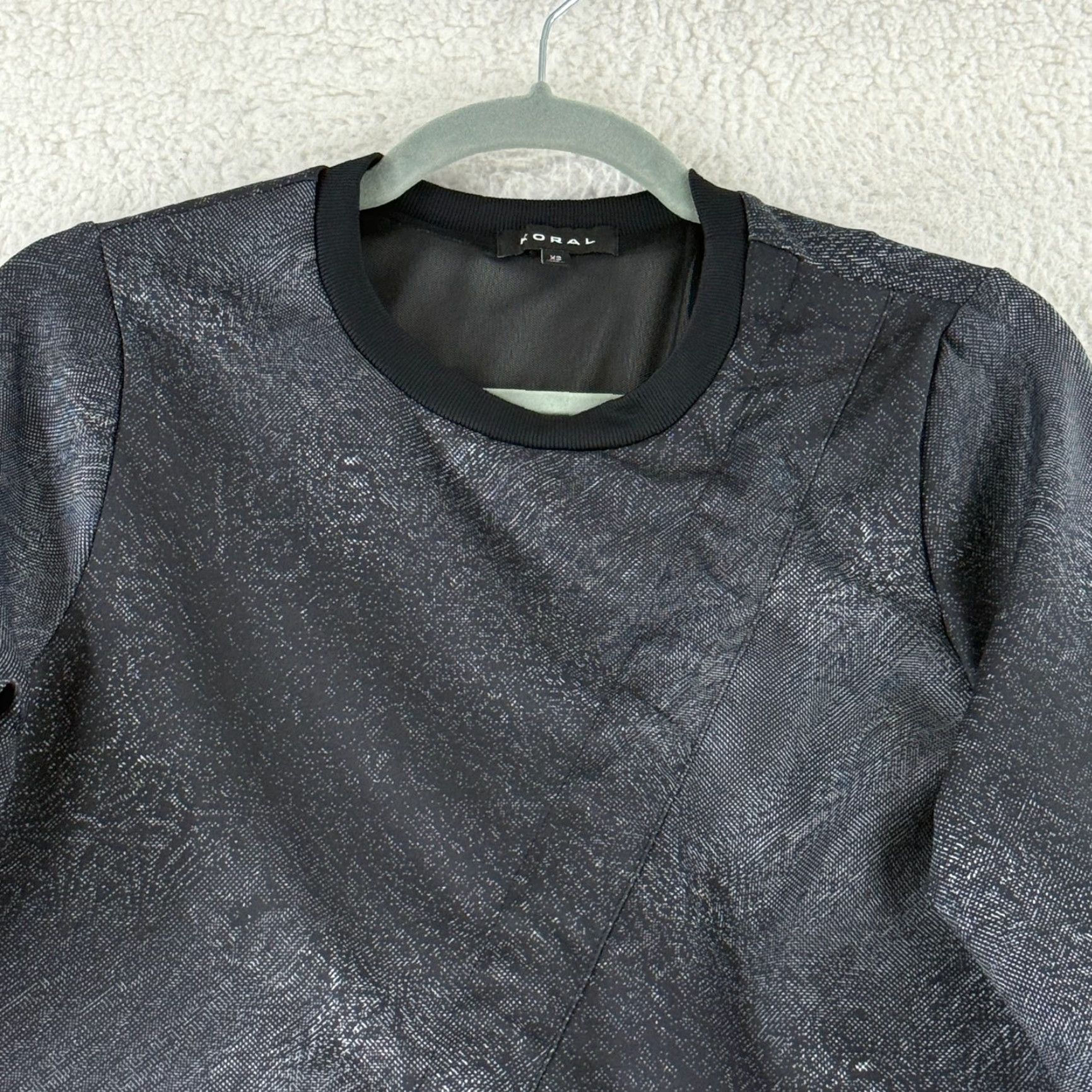 Vintage Koral Paradigm Pullover Sweater Womens XS Black Jacquard Glitch Long Sleeve Size XS / US 0-2 / IT 36-38 - 3 Thumbnail
