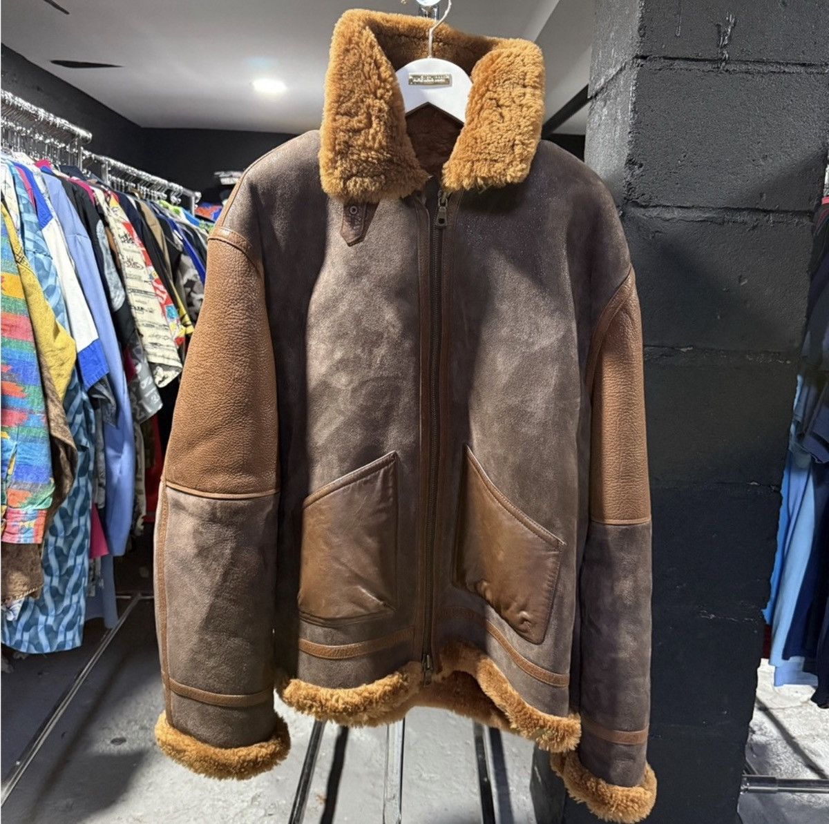 Aime Leon Dore Aimé Leon Dore Hooded Shearling Jacket Brown Chestnut 2XL Size US XXL / EU 58 / 5 - 3 Thumbnail