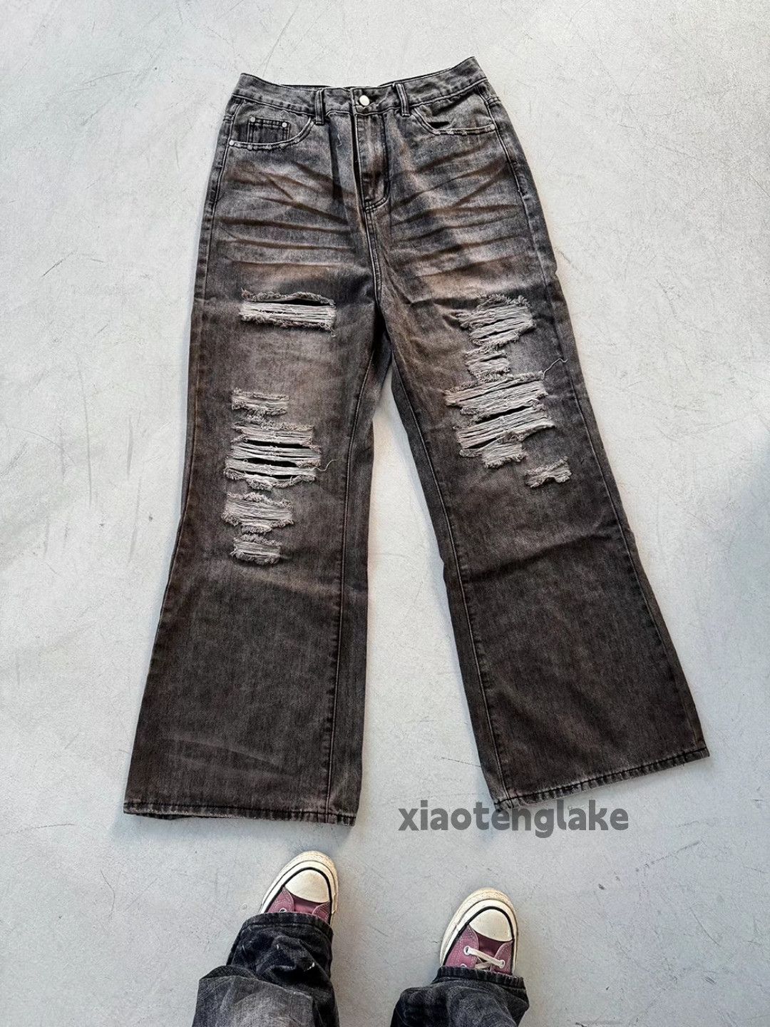 Jean × Vintage Washed faded cleanfit yuppie bootcut grunge jeans Size US 32 / EU 48 - 3 Thumbnail