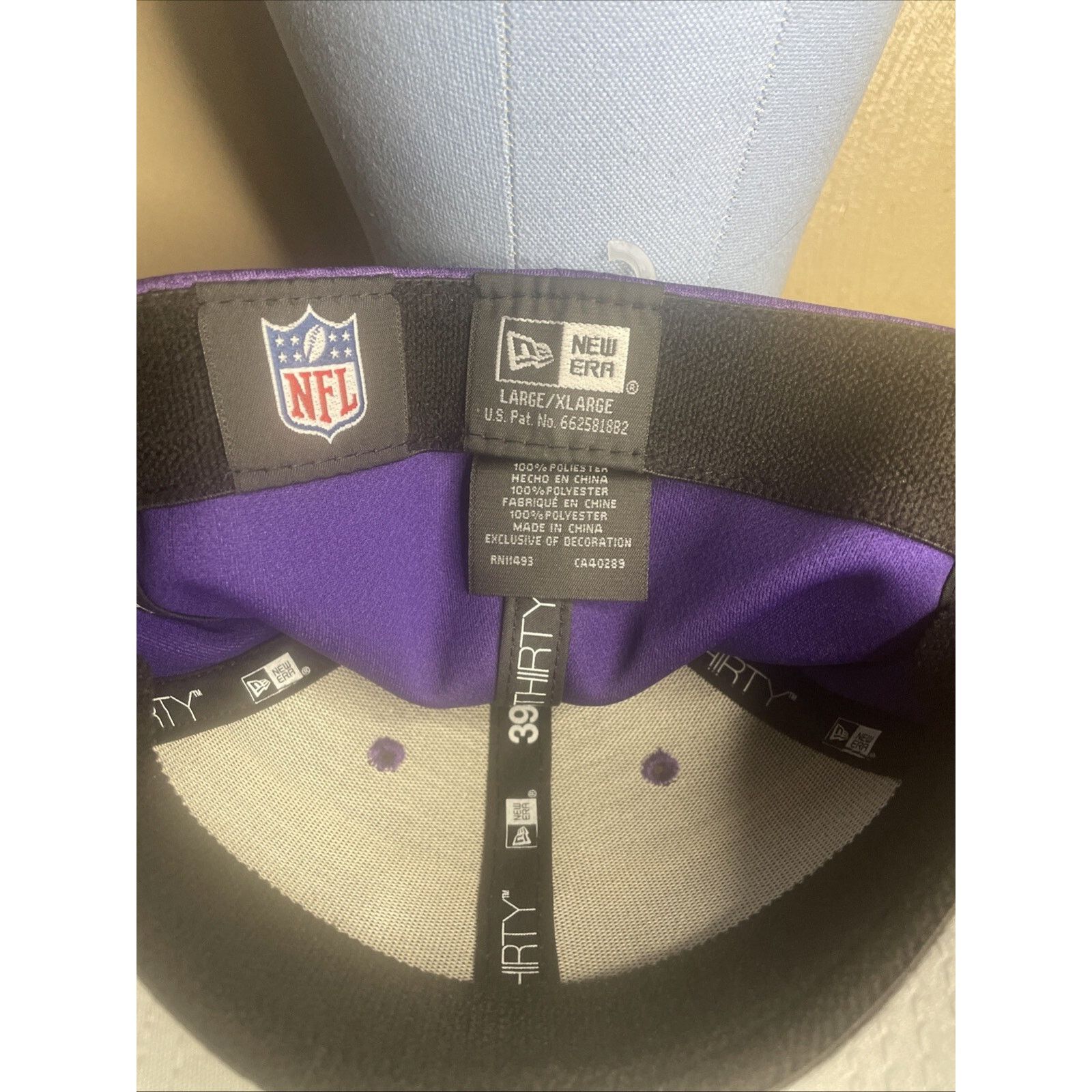 New Era Minnesota Vikings New Era 39thirty Flex Fitted Hat Cap L/XL Size US XL / EU 56 / 4 - 7 Thumbnail