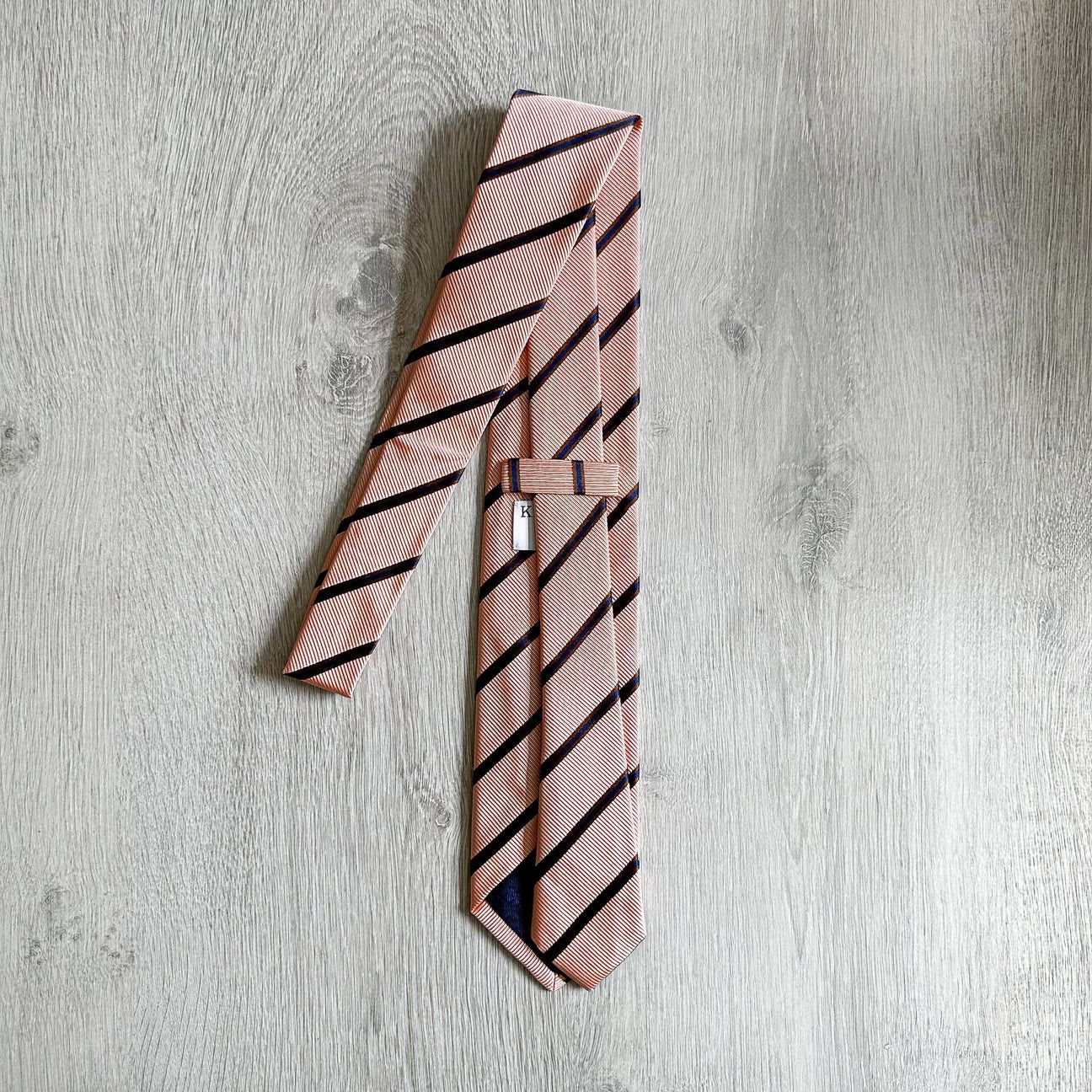 Drake's Drake's X Kingsman Pink Repp Silk Twill Tie Size ONE SIZE - 3 Thumbnail