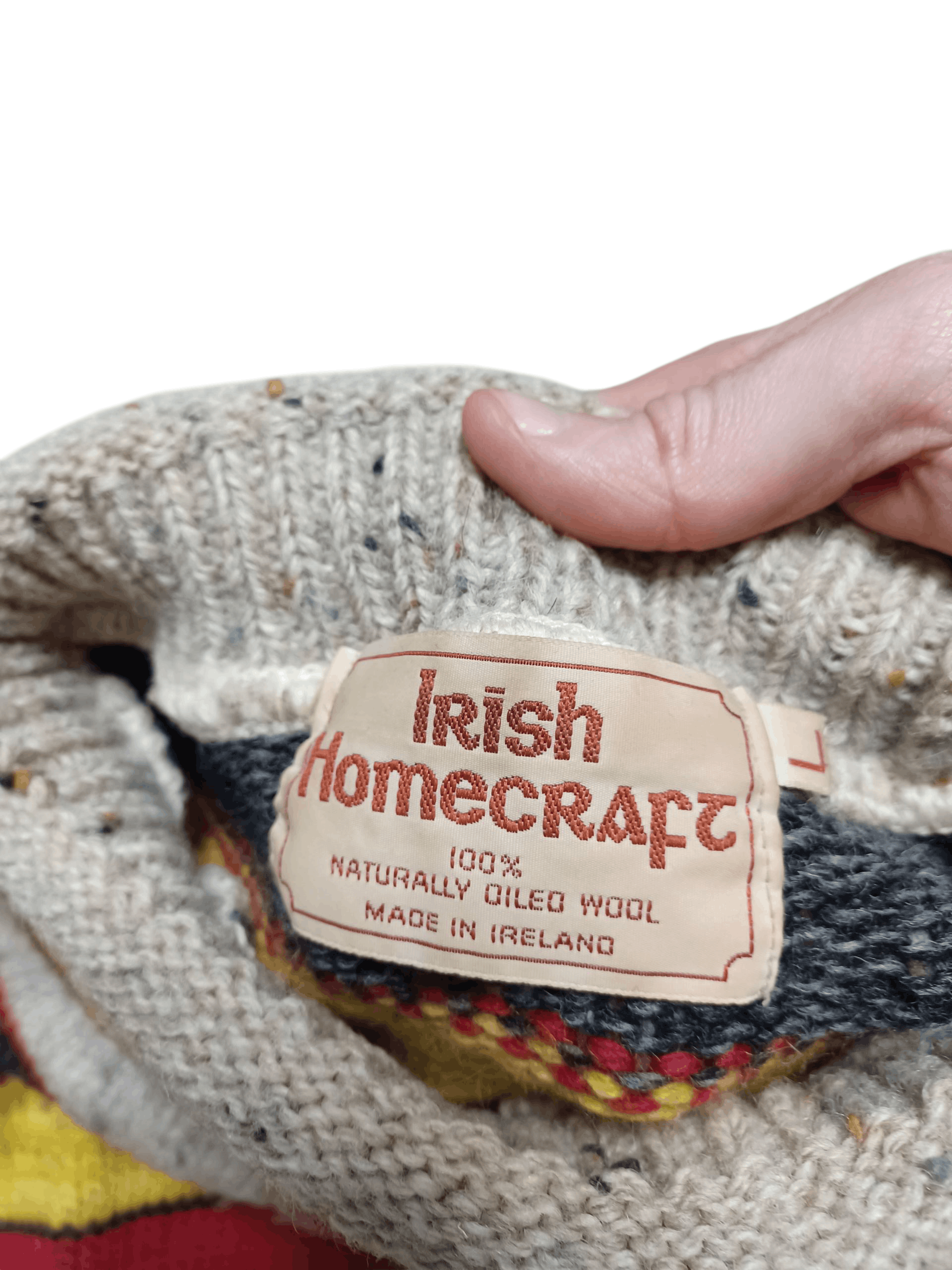 Other IRISH HOMECRAFT VINTAGE 100% WOOL VERY WARM SWEATER Size US L / EU 52-54 / 3 - 3 Thumbnail