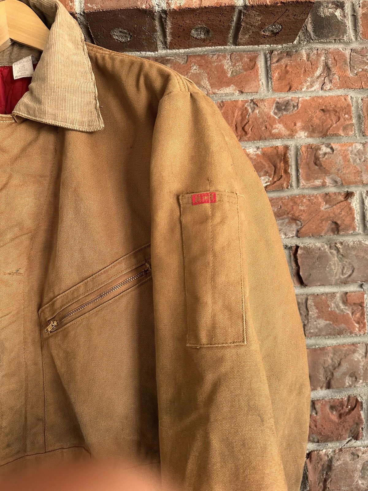 Vintage Big Smith USA Duck Canvas Work suit trashed dirty insulated Size US 39 - 3 Thumbnail