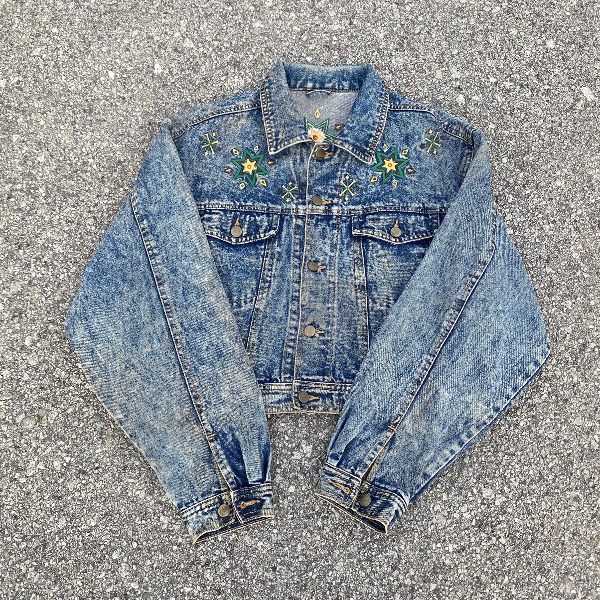 Japanese Brand VTG Acid Wash Denim Jacket KAPITAL STYLE Size US L / EU 52-54 / 3 - 4 Thumbnail