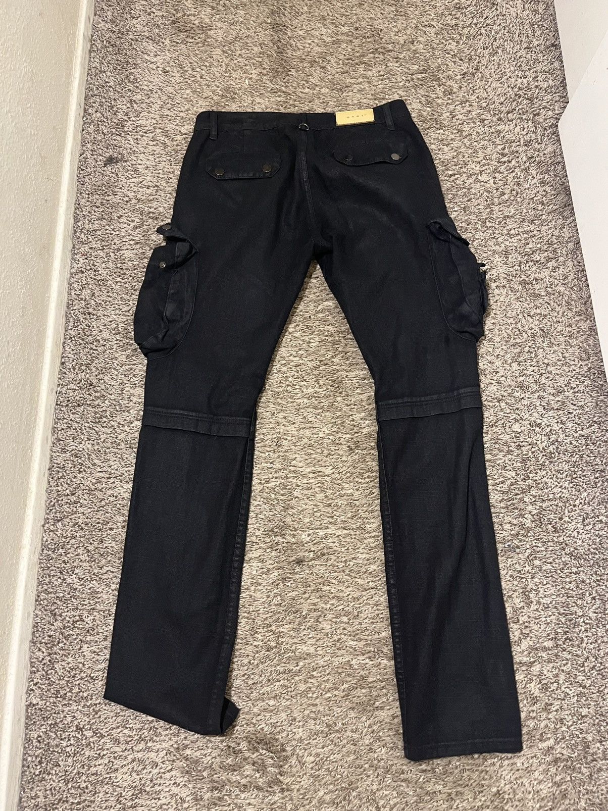 MNML Black mnml cargo denim Size US 33 - 2 Thumbnail